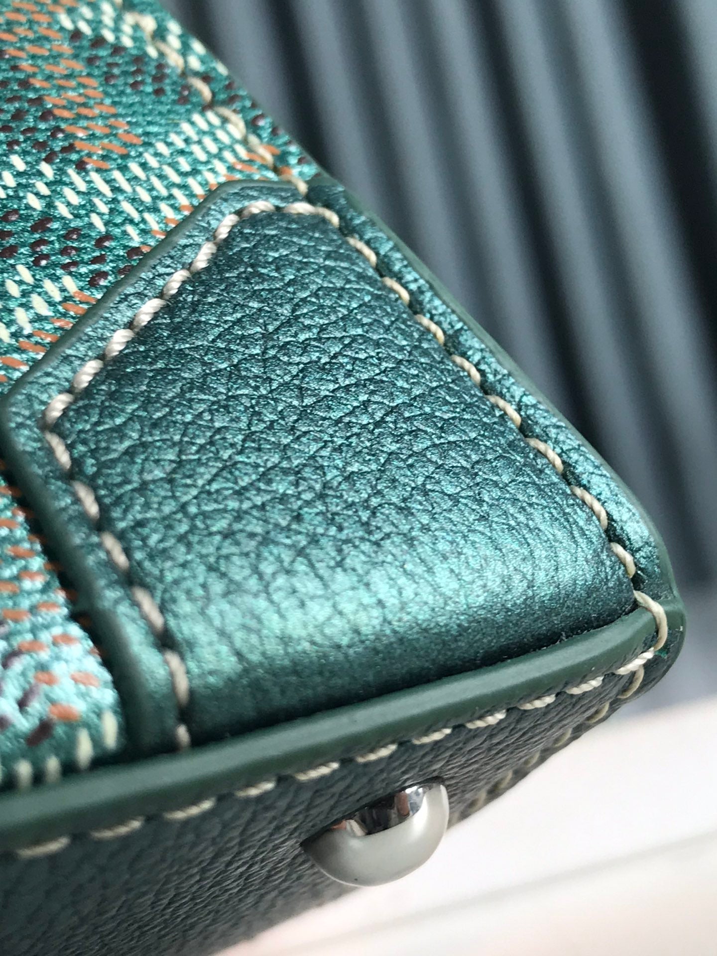 Goyard Saïgon Nano Mini Bag 14.5cm Green Canvas & Calfskin
