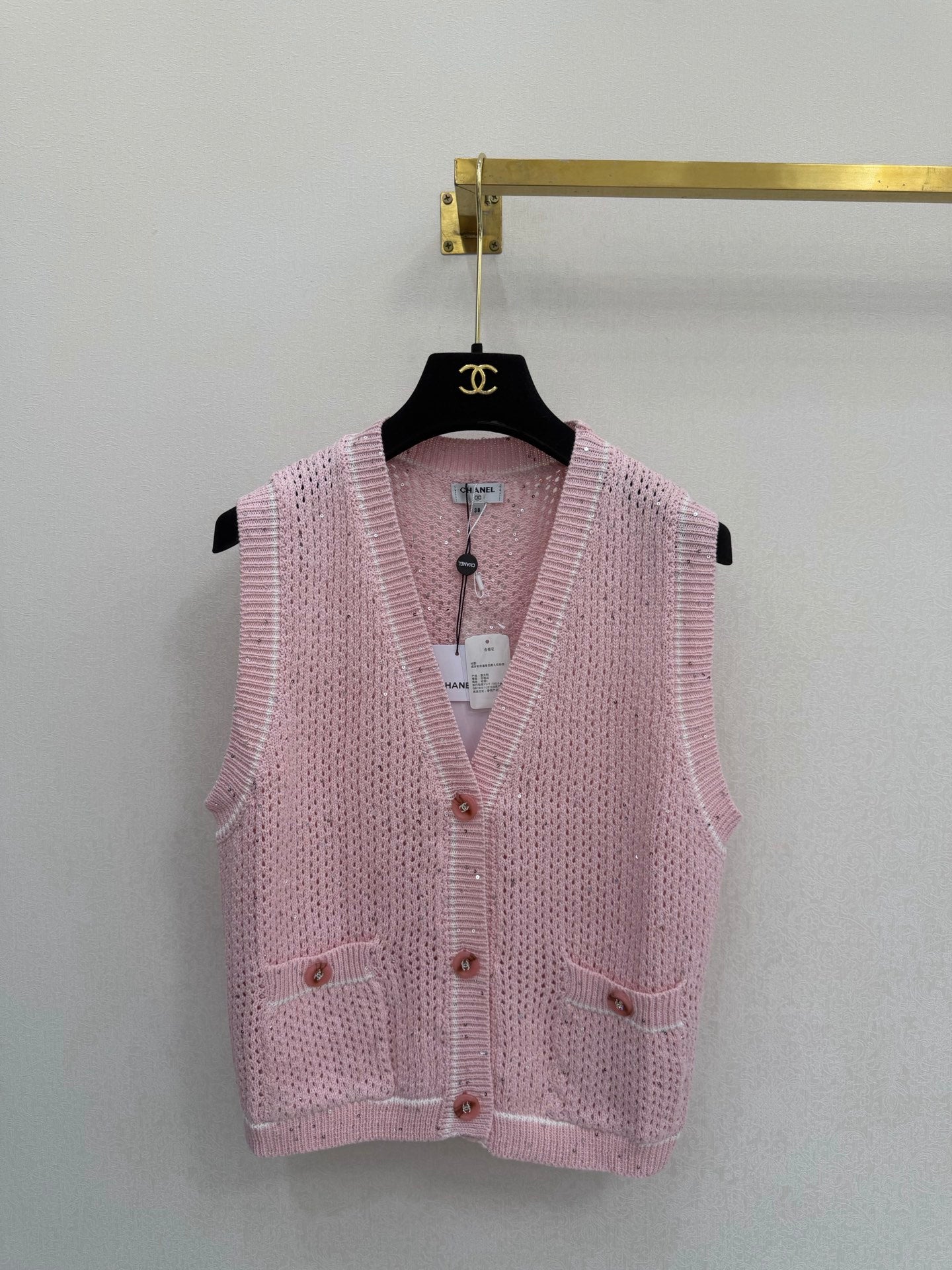 CC 26s Vest Pink Cotton 394846
