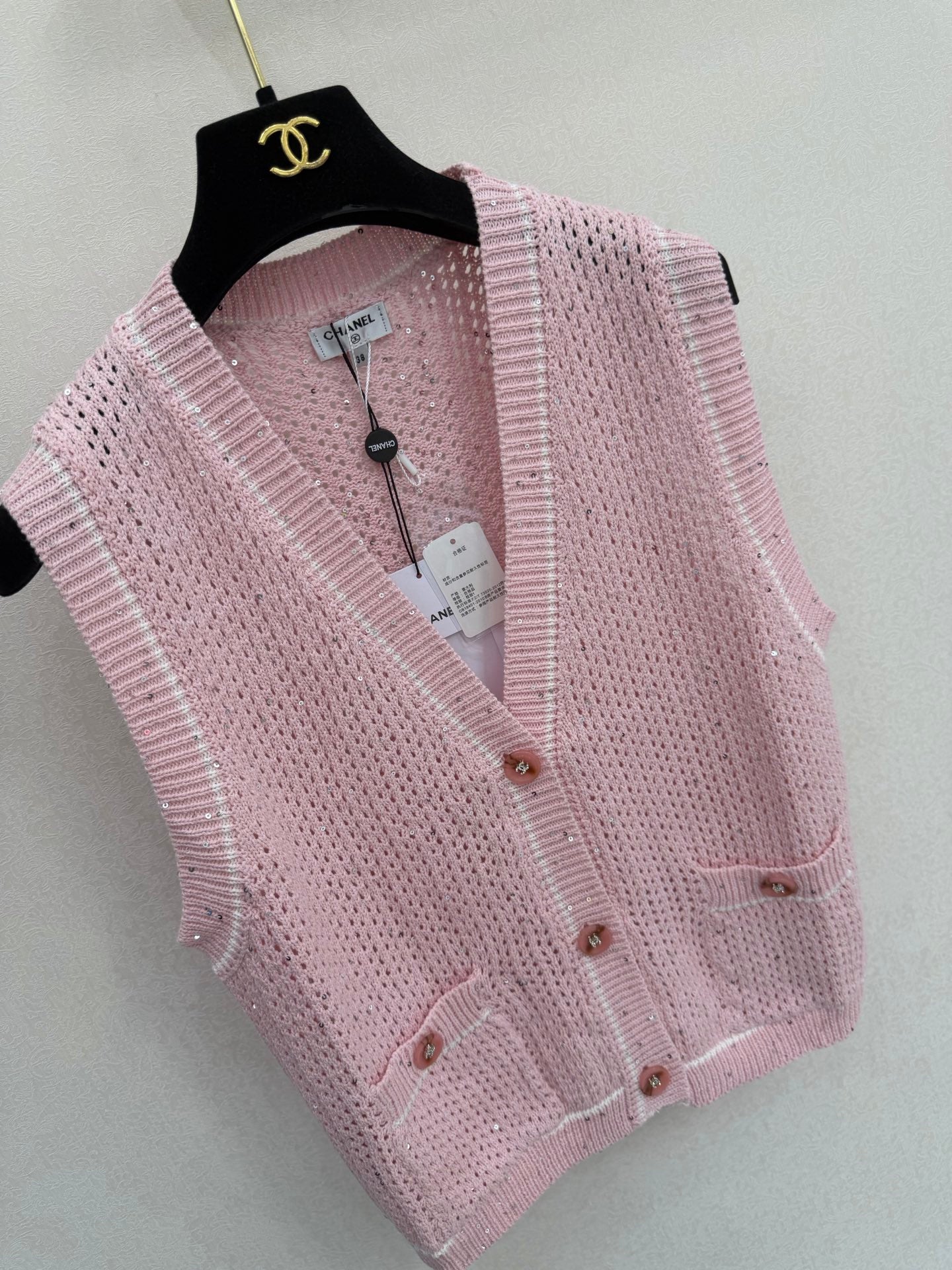 CC 26s Vest Pink Cotton 394846