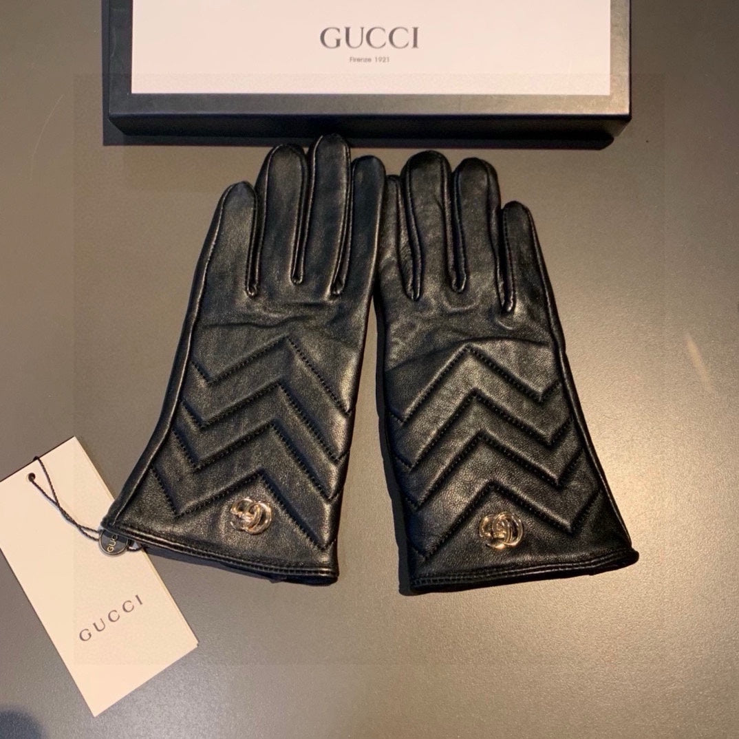 TOUCHSCREEN GLOVES IN BLACK LAMBSKIN AND FABRIC LINING 463861