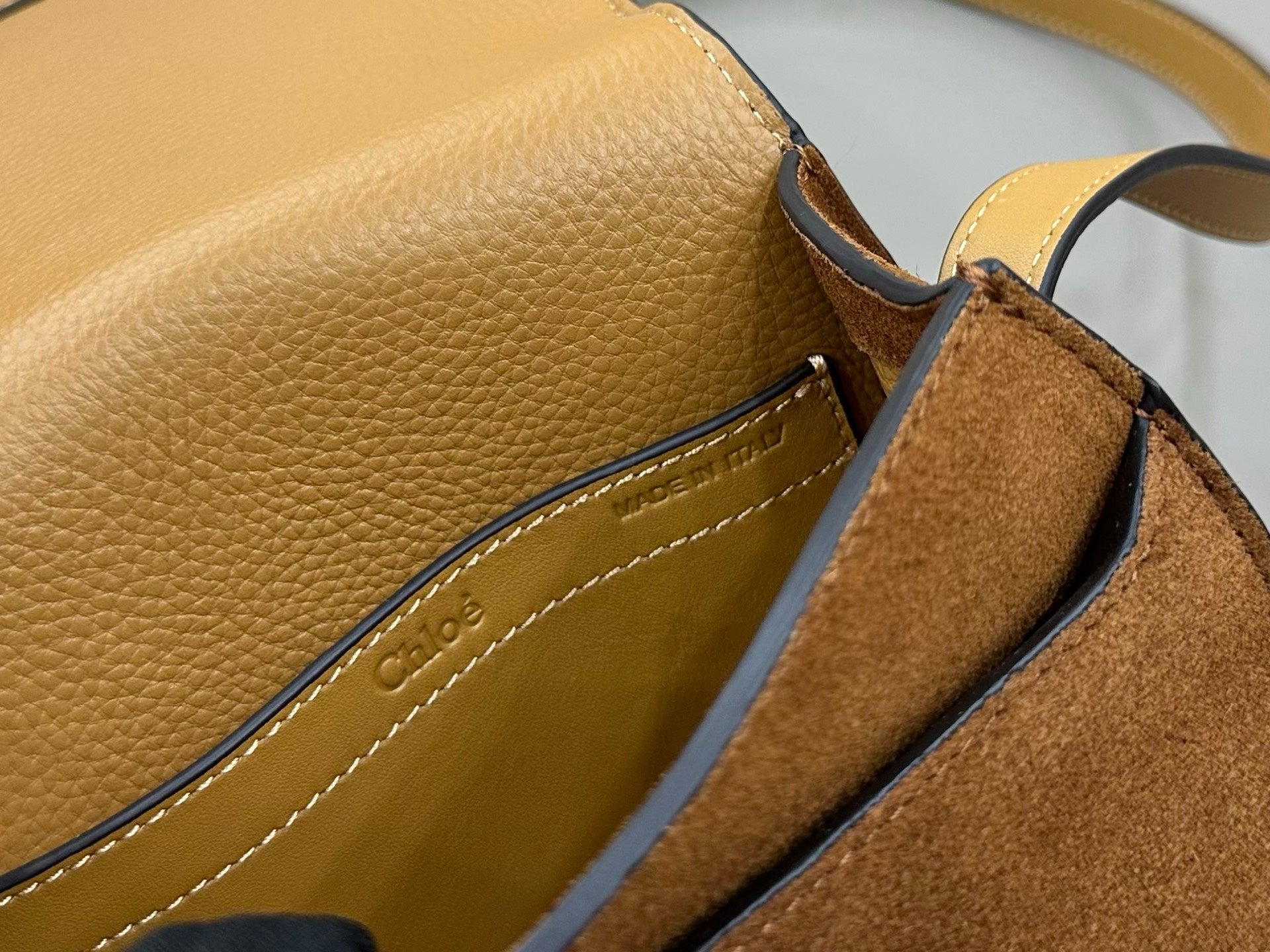 Chloe Small Marcie Saddle Bag Camel Suede 281242