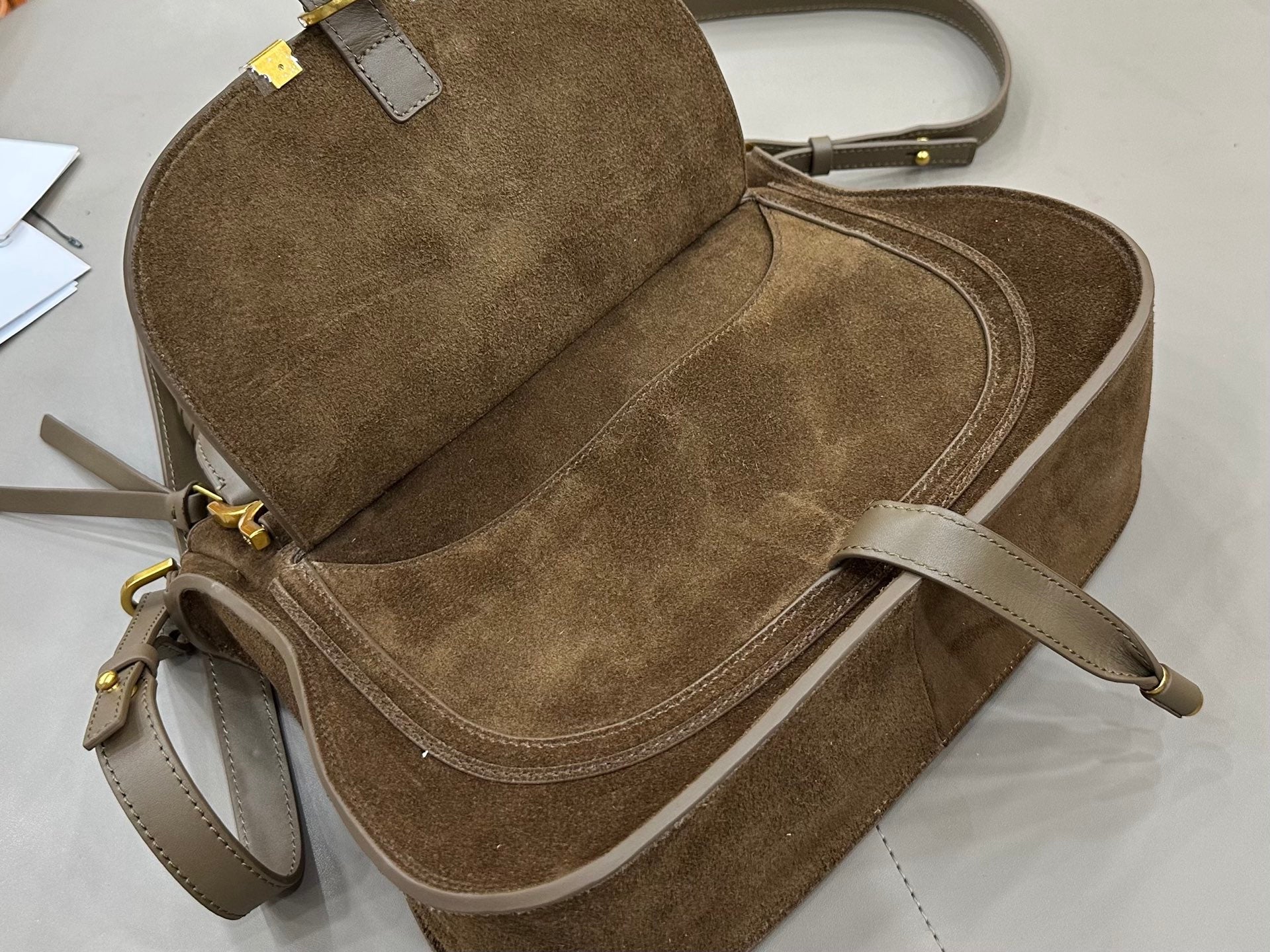 Chloe Small Marcie Bag Dark Brown Suede 281261