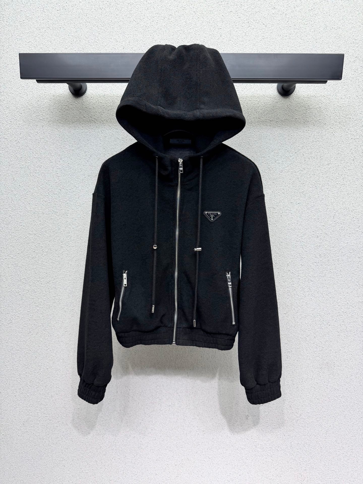 Prada Set Hooded Black Fleece 340651
