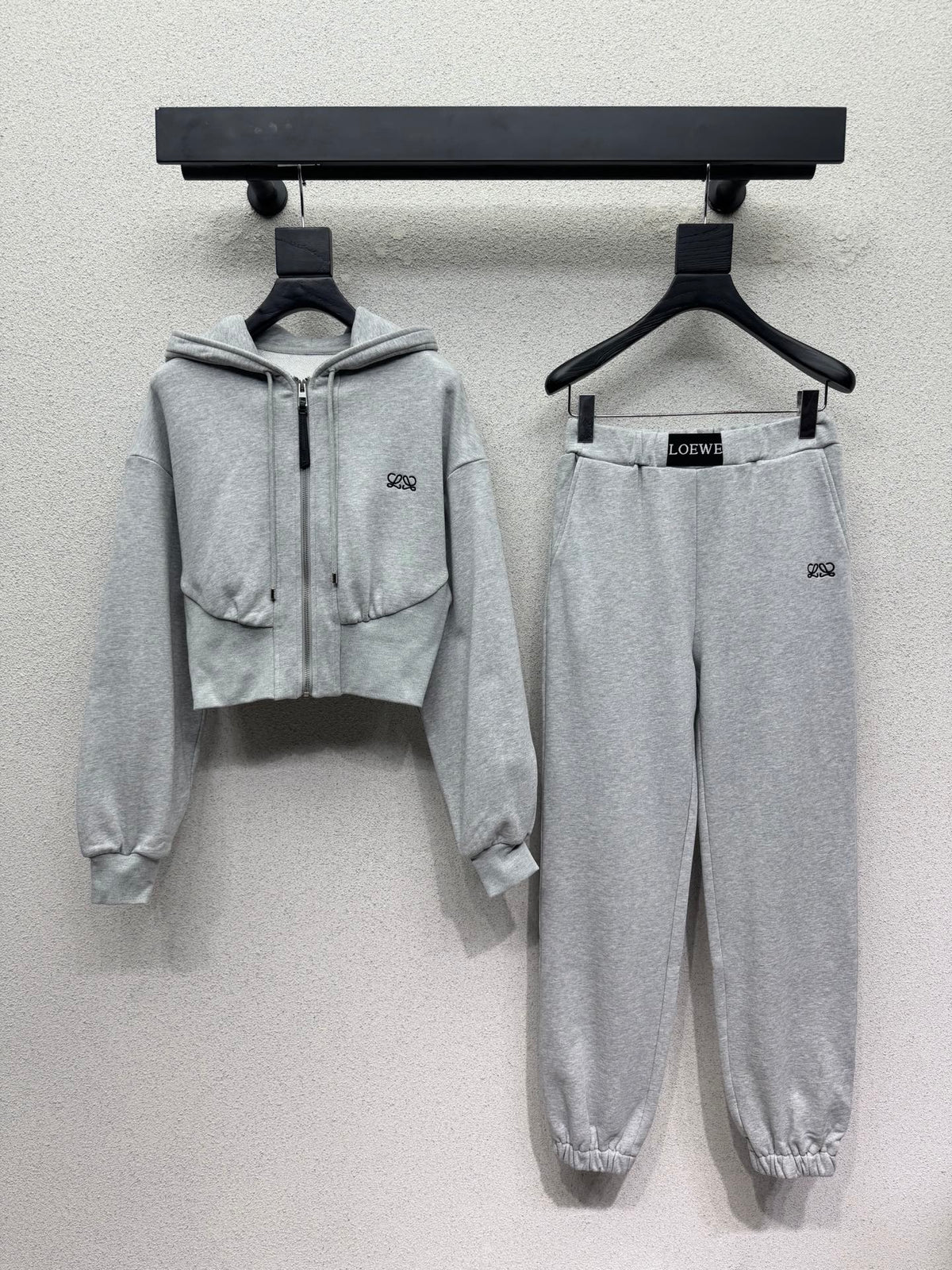 Loewe 26s Hoodie Sweatpants Set Grey Cotton 439083