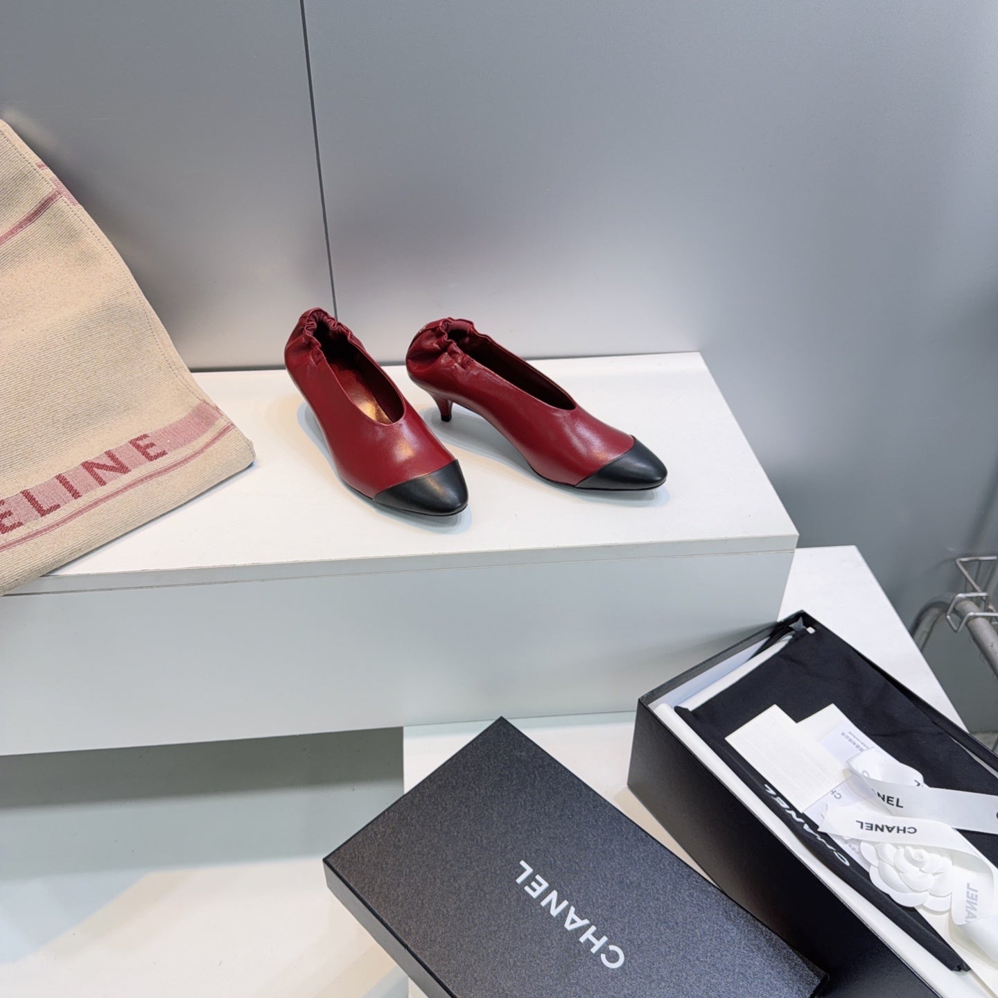 CC 2026 Pumps 4.5cm Black Burgundy Lambskin 741642