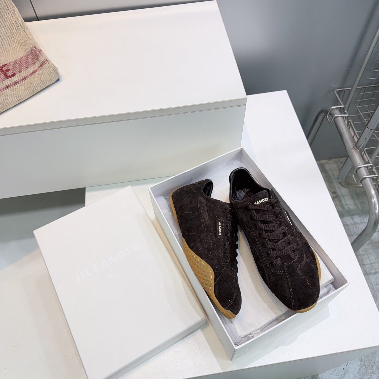 Puma X Jil Sander K-Street Sneakers Coffee Suede 842870