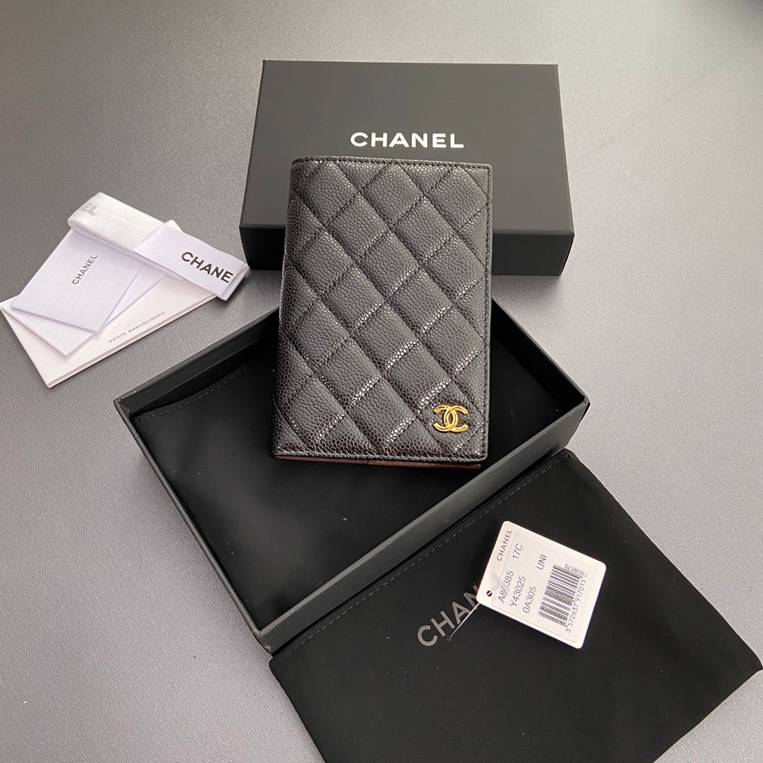 CC Passport Holder Black Caviar GHW 234689