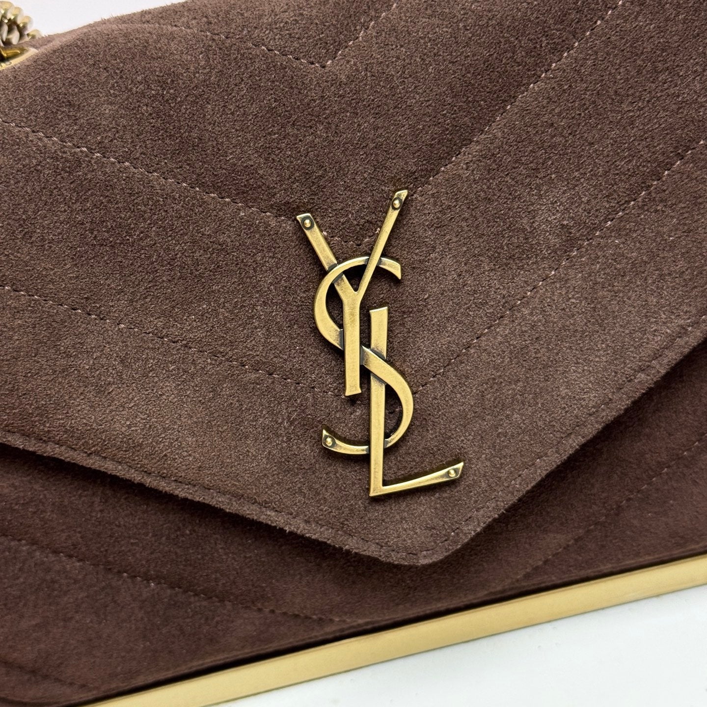 YSL Loulou Bag 29cm Coffee Suede 285667