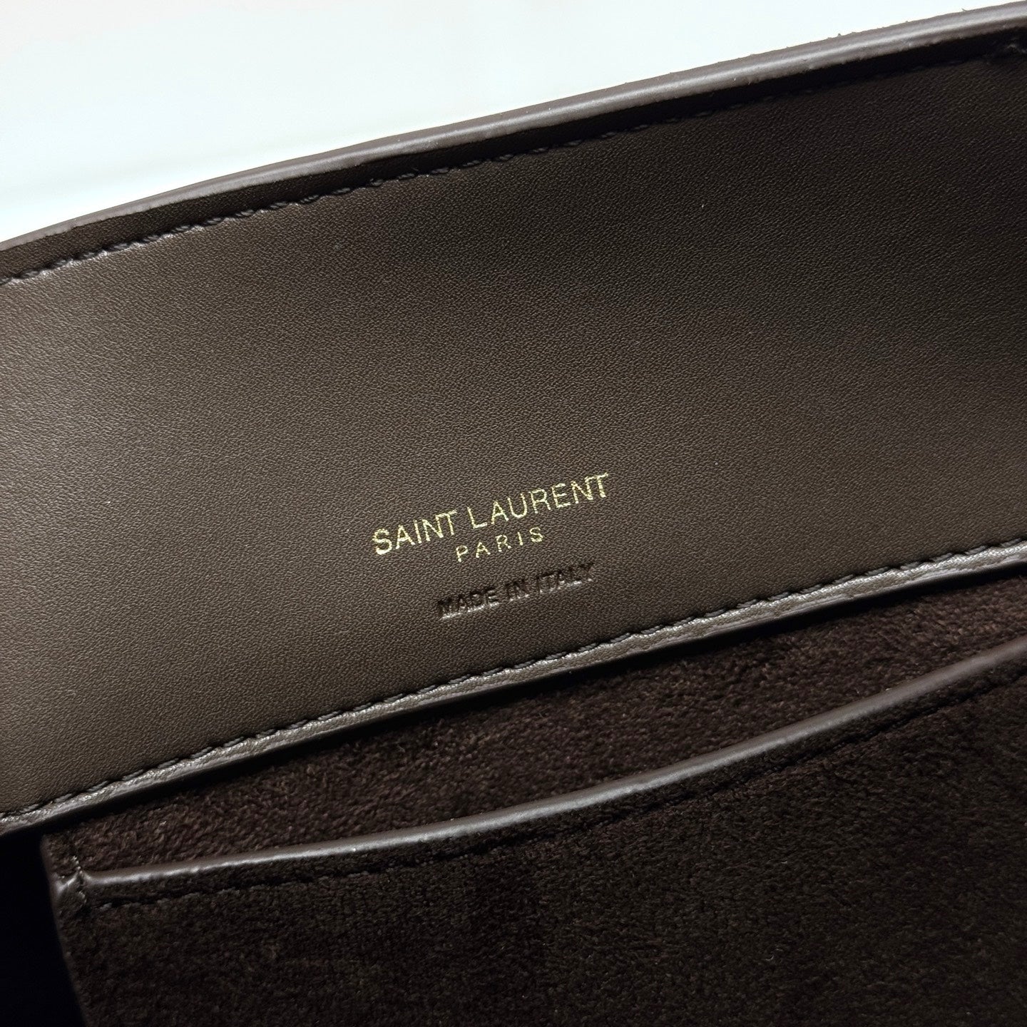 YSL Le 5 À 7 Bucket Bag 20cm Brown in Suede 285622