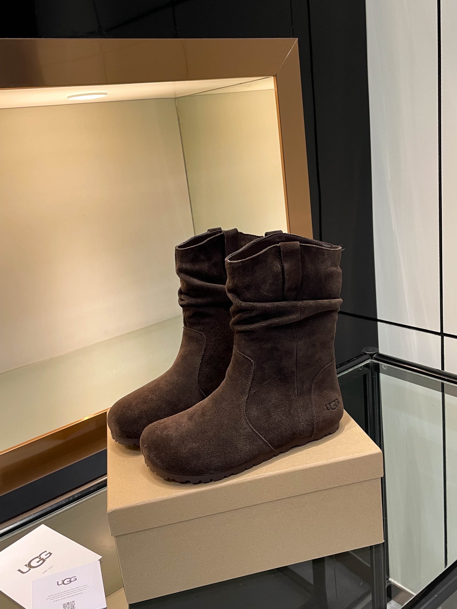 UGG Tasman Boots Dark Brown Suede 527289