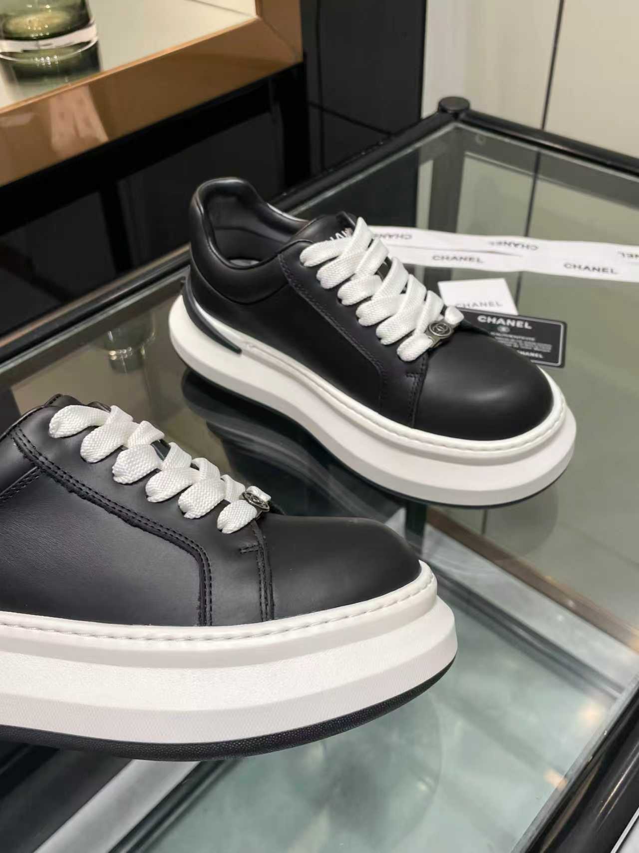 CC 26s Oversized Sneaker Black Lambskin 935462