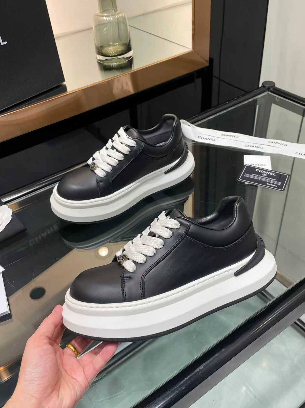 CC 26s Oversized Sneaker Black Lambskin 935462