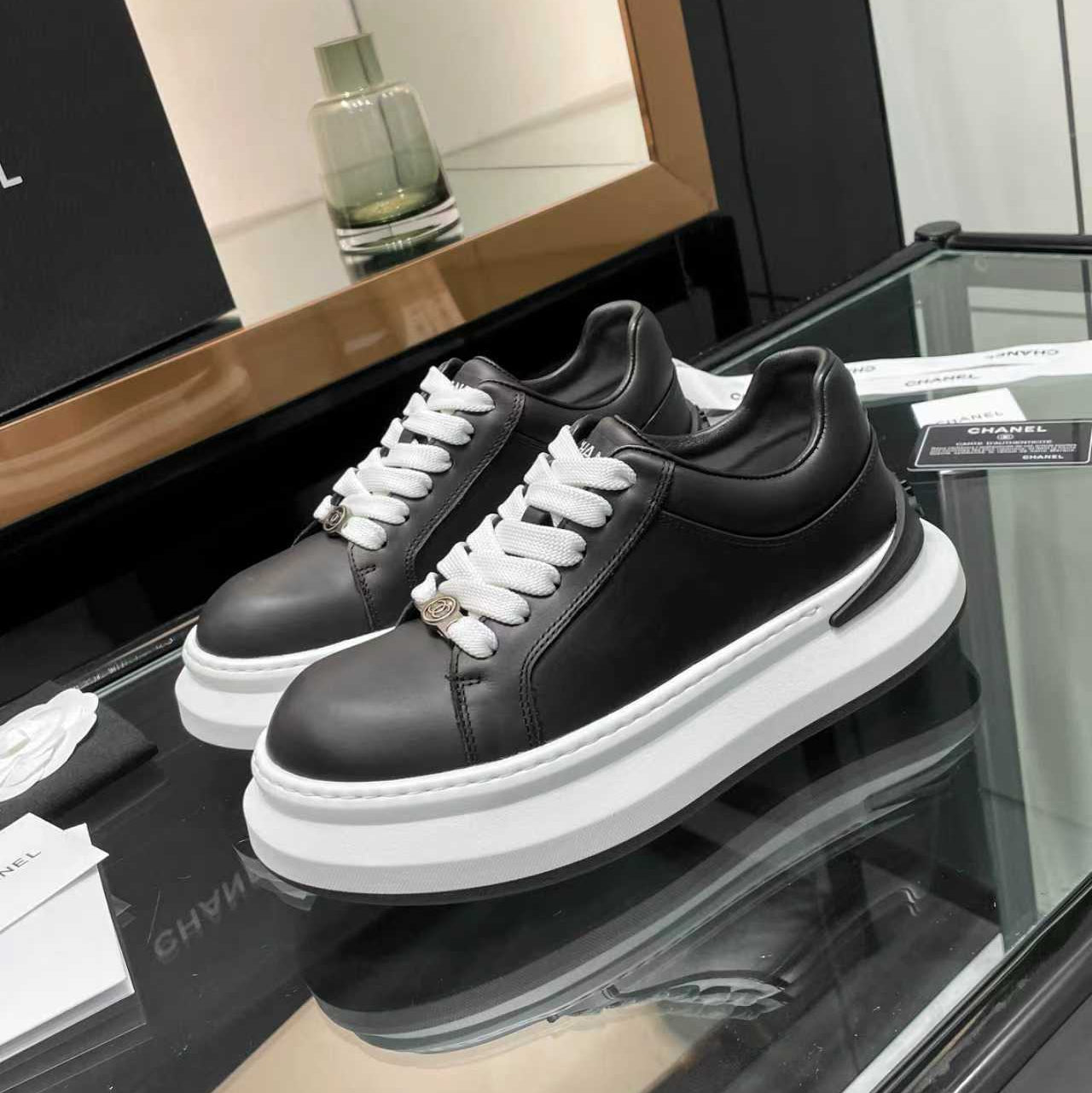 CC 26s Oversized Sneaker Black Lambskin 935462