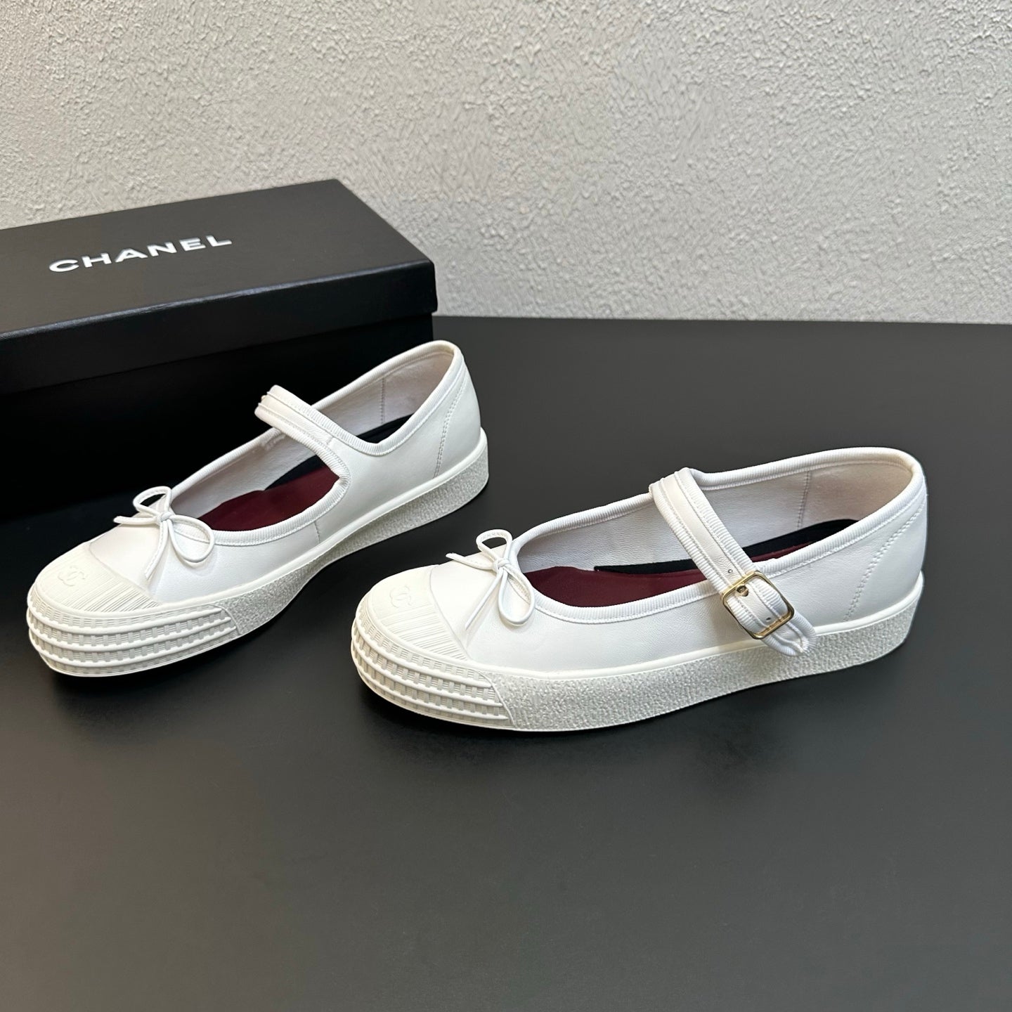 CC 26s Mary Jane Black White Lambskin 846329