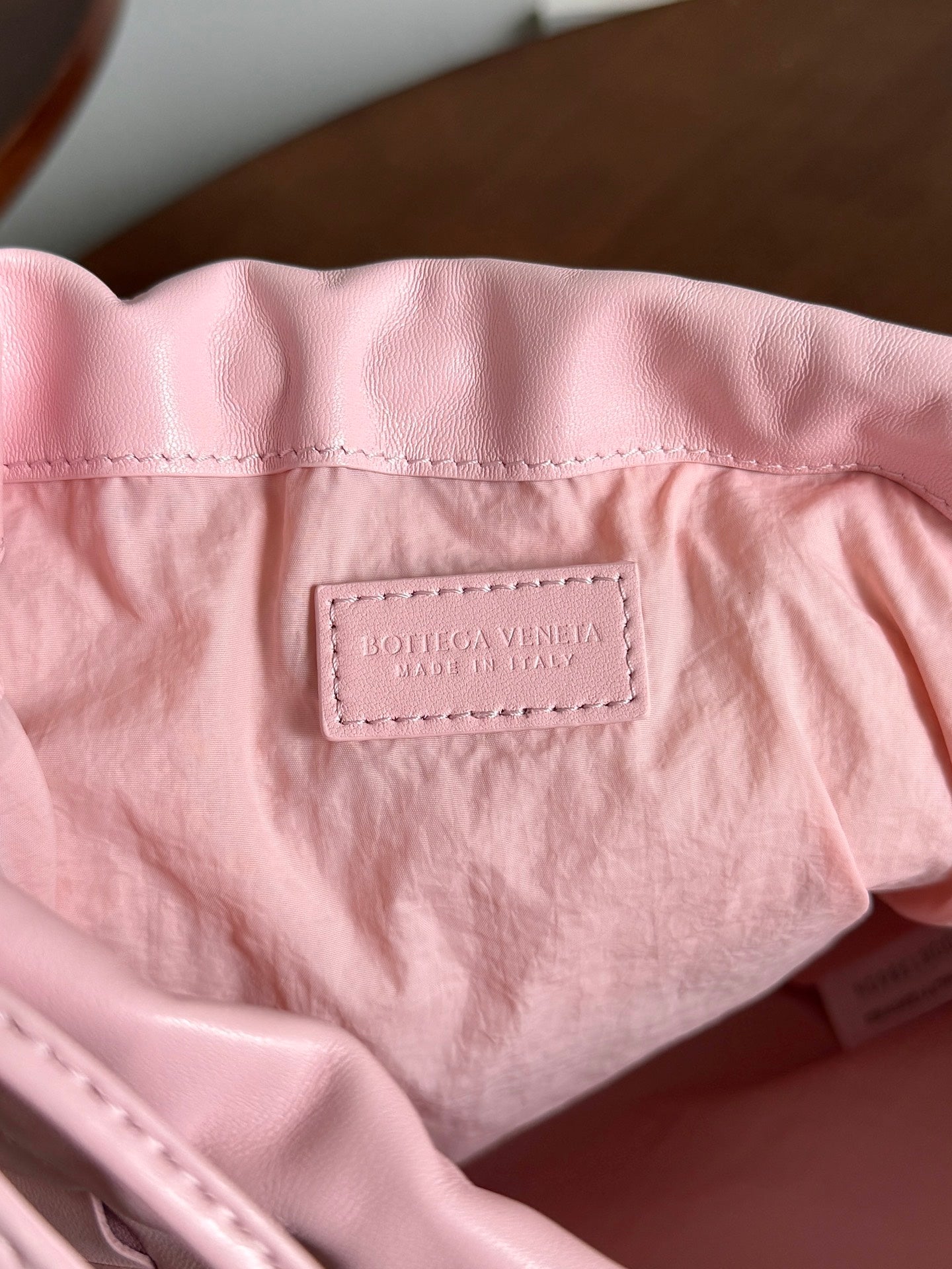 BV 26s Dust Bag Light Pink Intrecciato Leather
