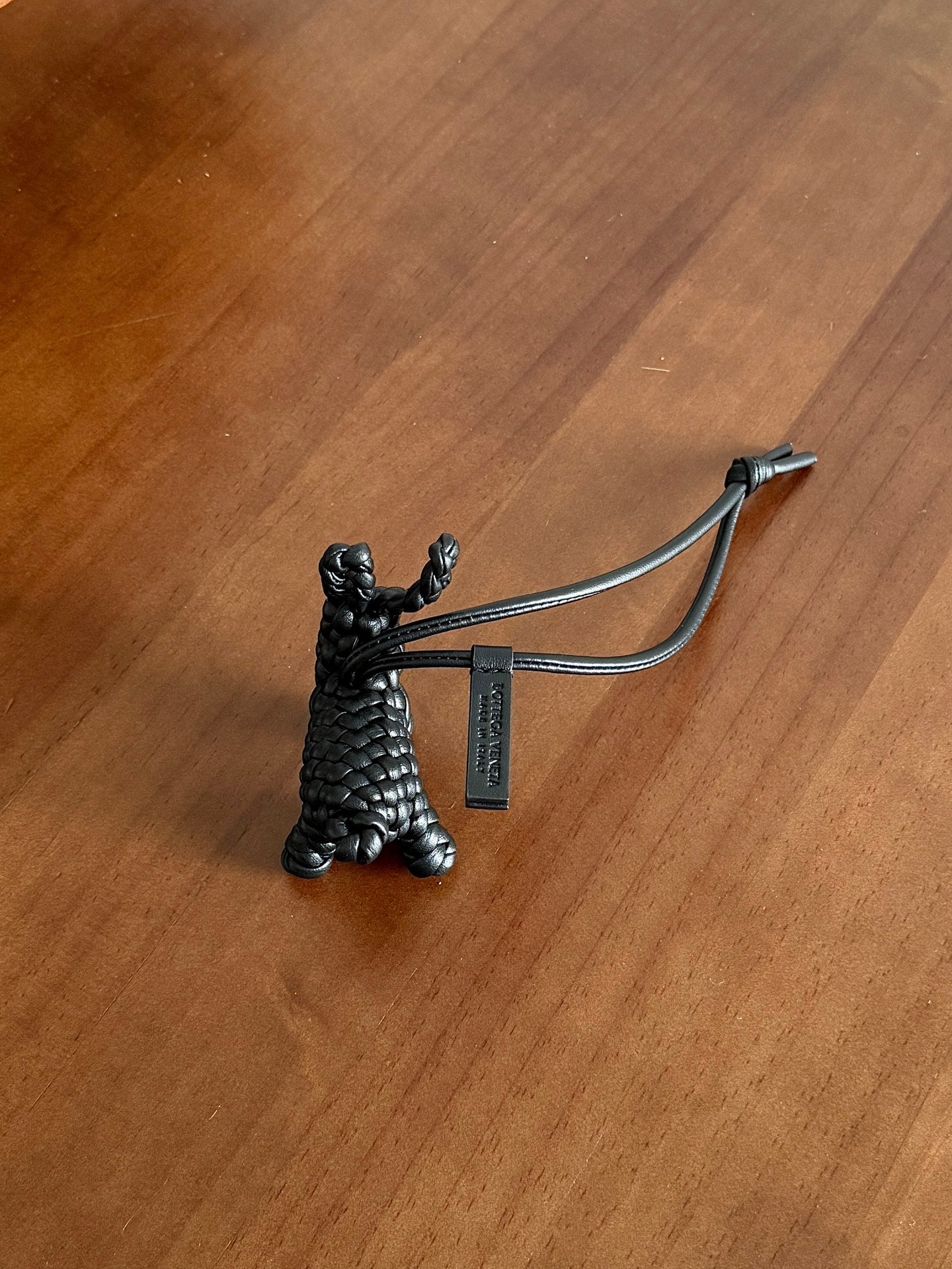 BV Rabbit Charm Intrecciato Leather