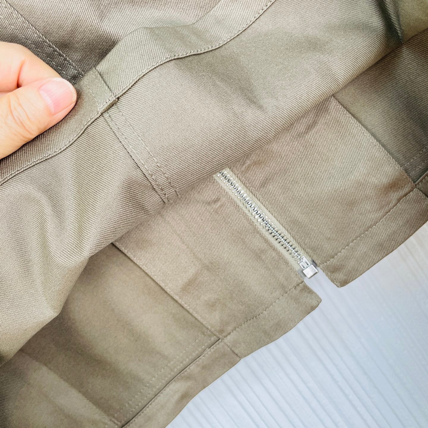 Prada Chino Blouson Jacket Khaki Cotton 414752