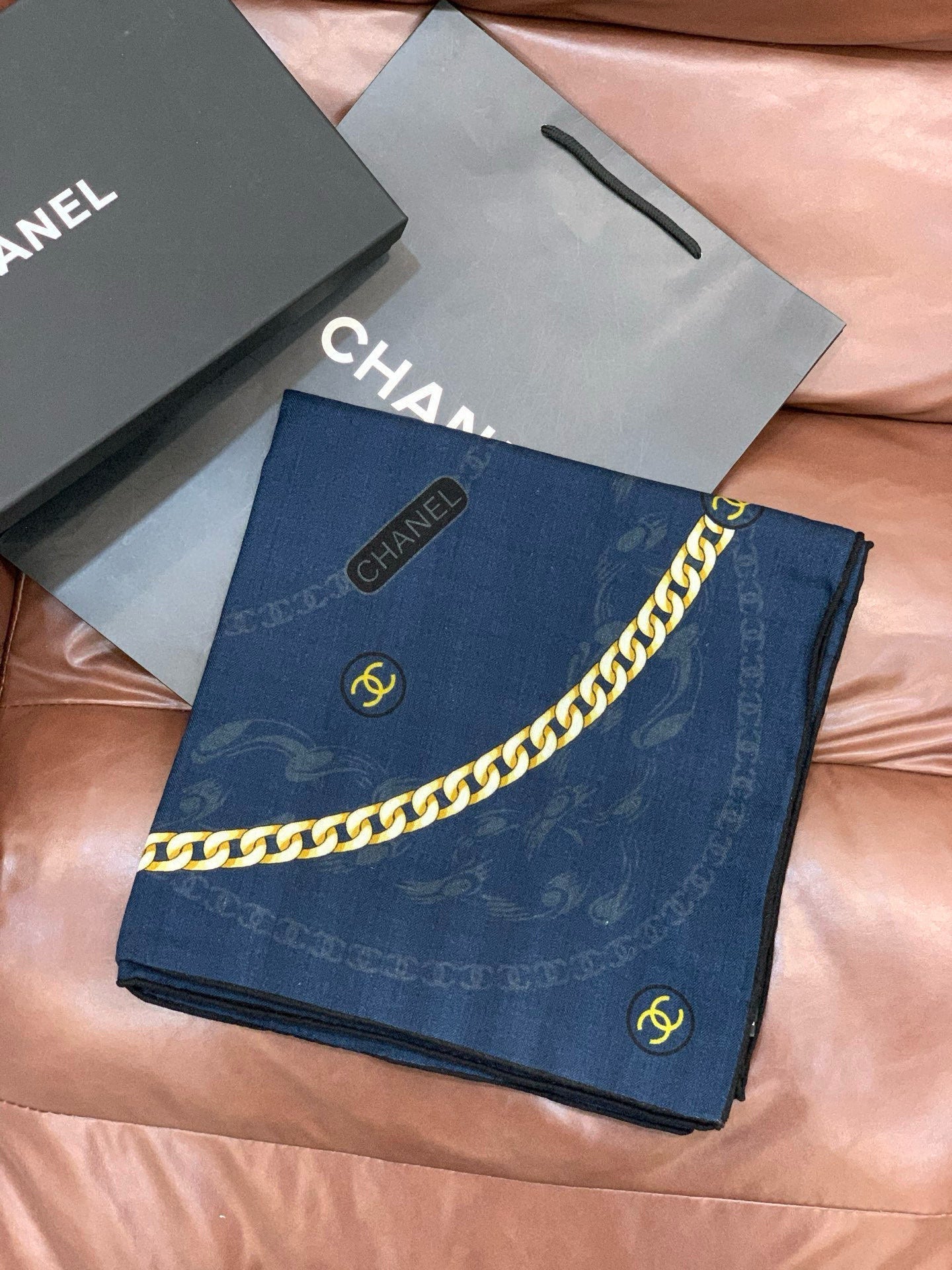 CC 25 Scarf 140cm Dark Blue Cashmere 293265