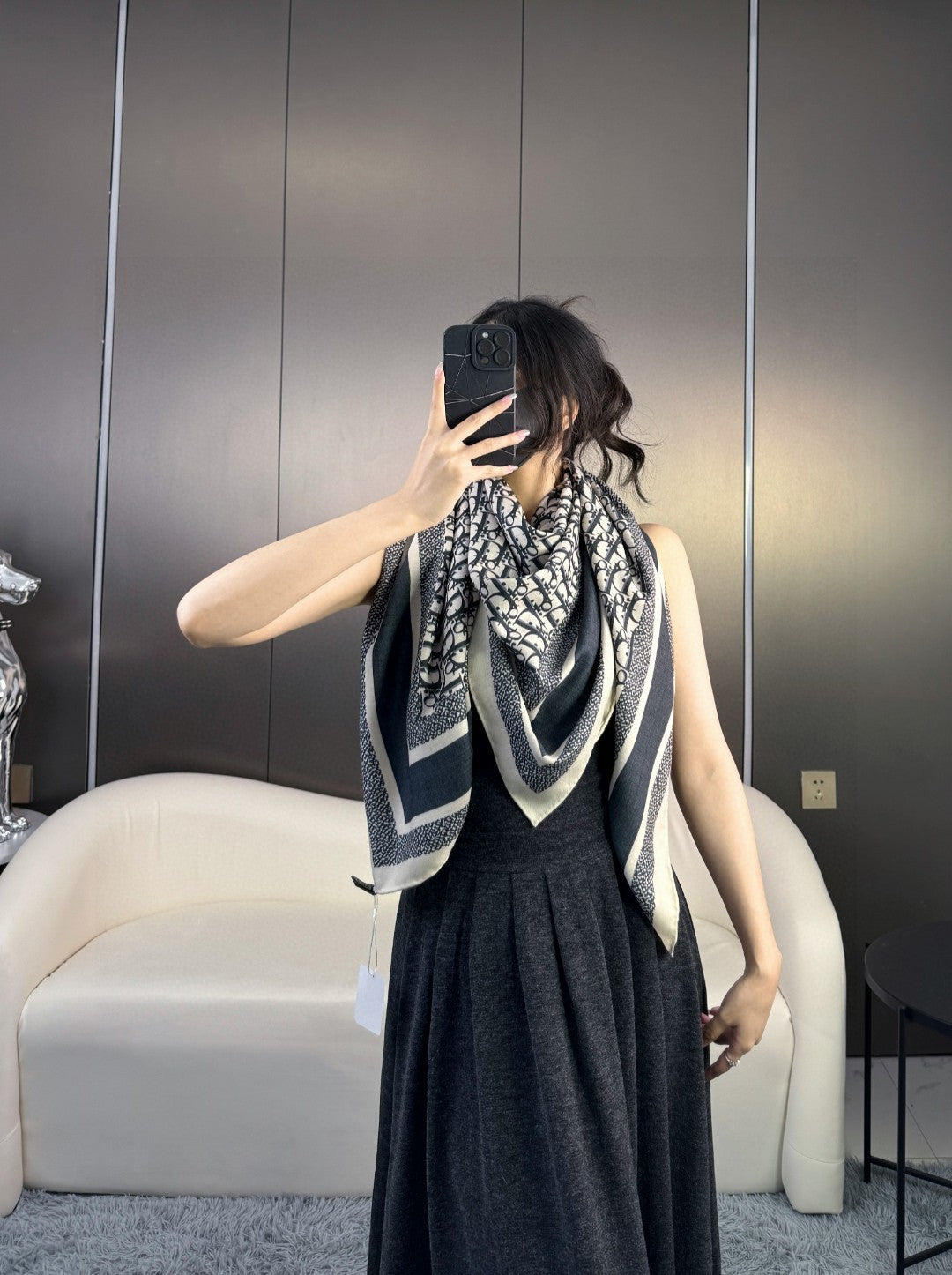 Dior 26s Scarf 140cm Silk & Cashmere 304567