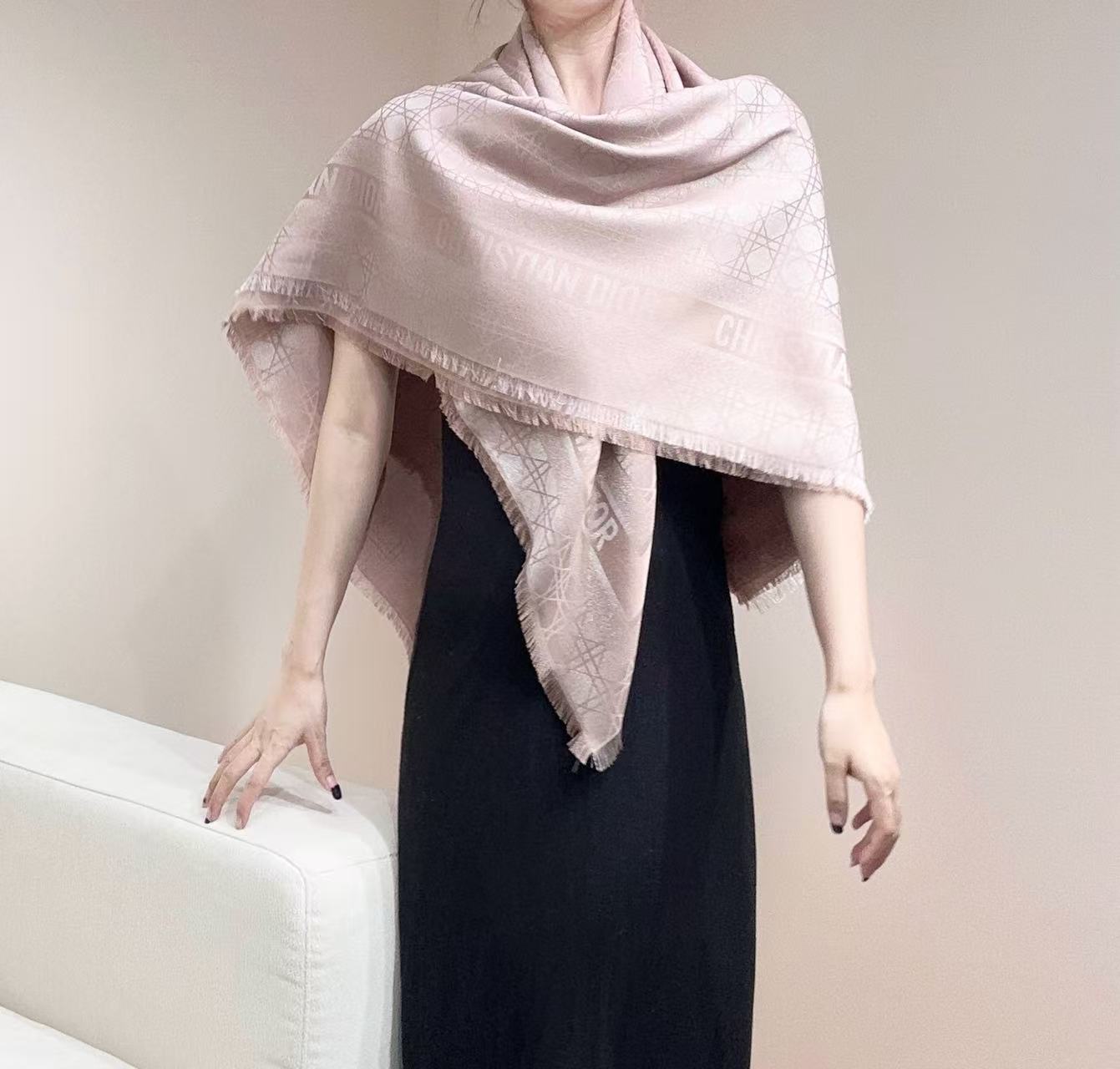 Dior 26s Scarf 140cm Silk & Cashmere 303196
