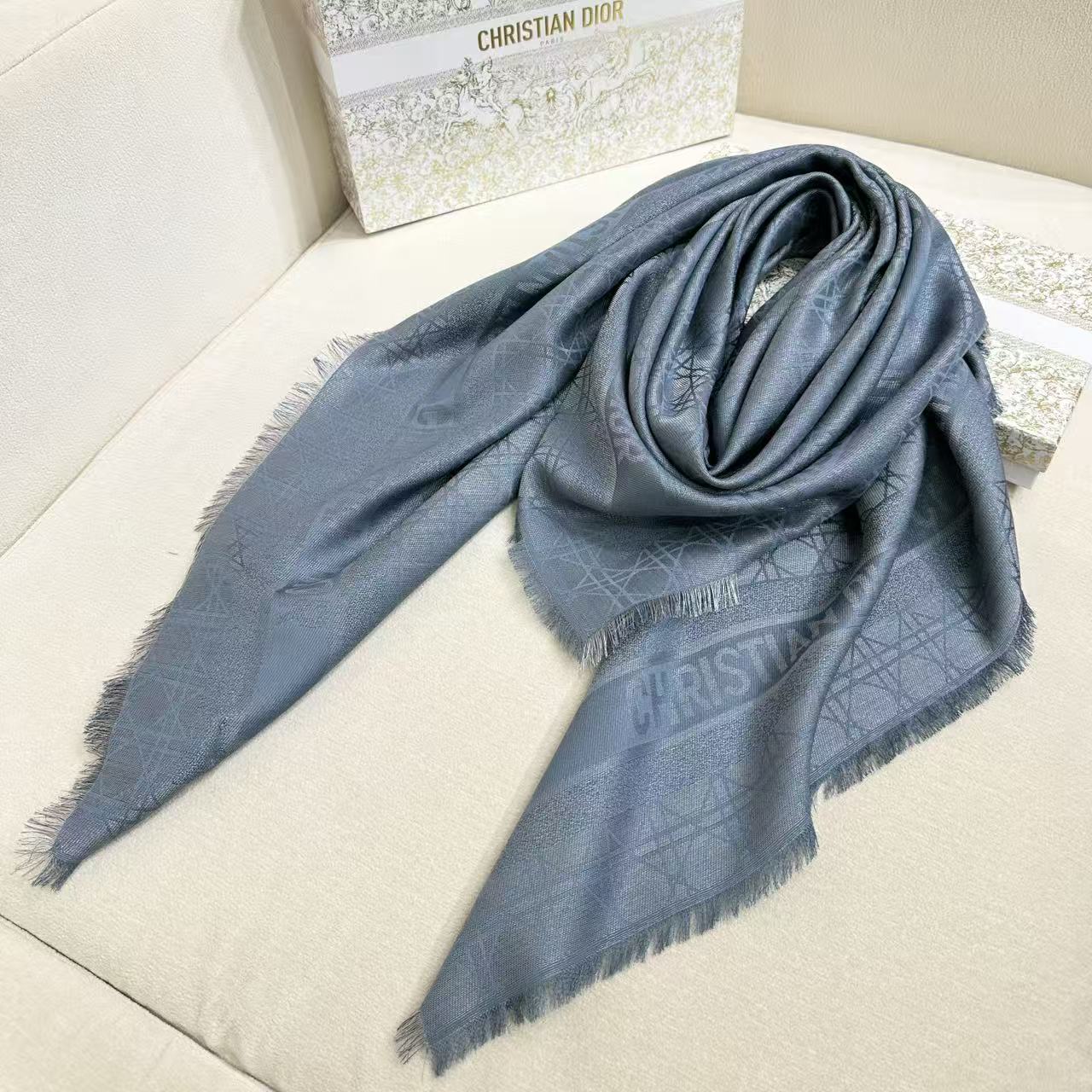 Dior 26s Scarf 140cm Silk & Cashmere 303197