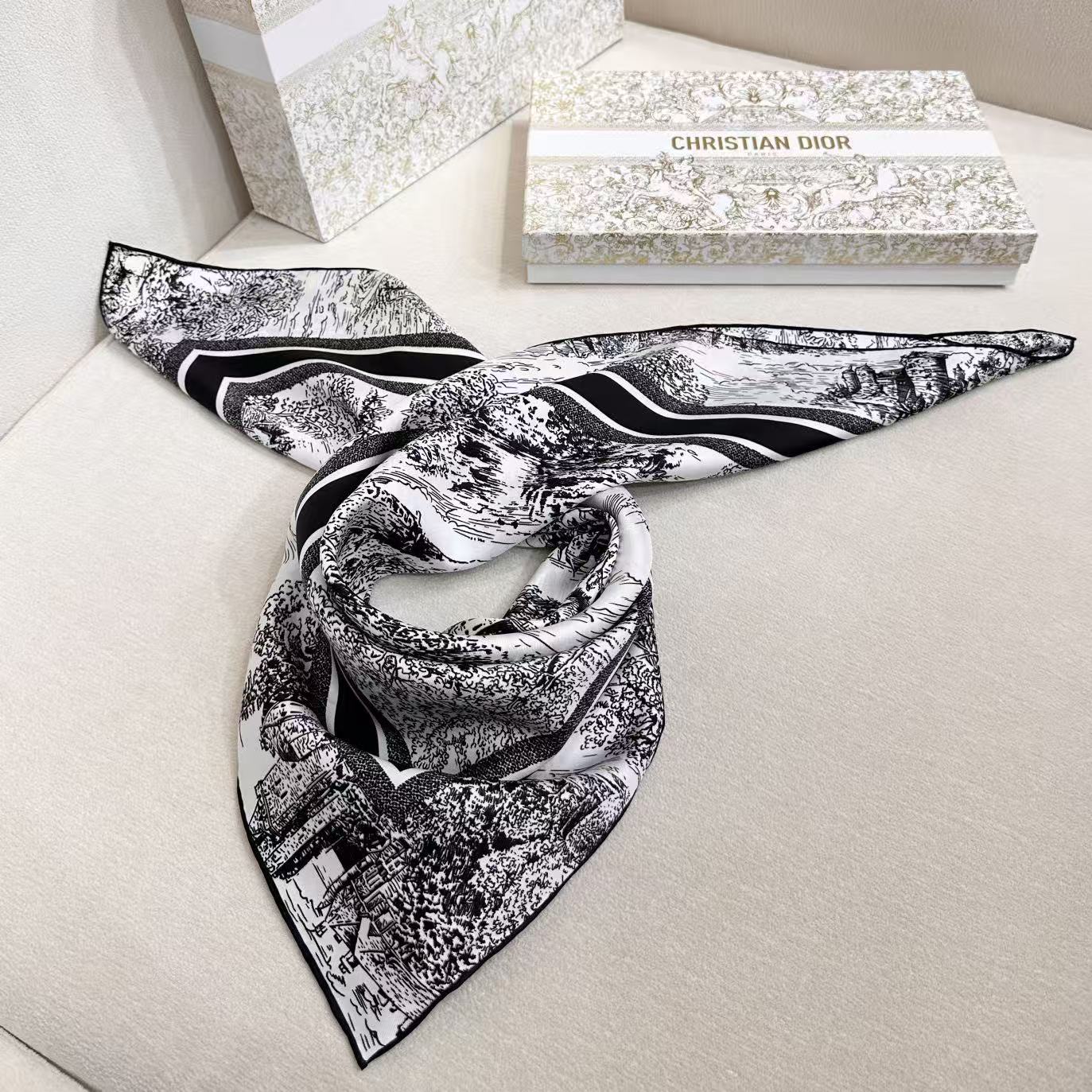Dior 26s Scarf 90cm Silk 305979