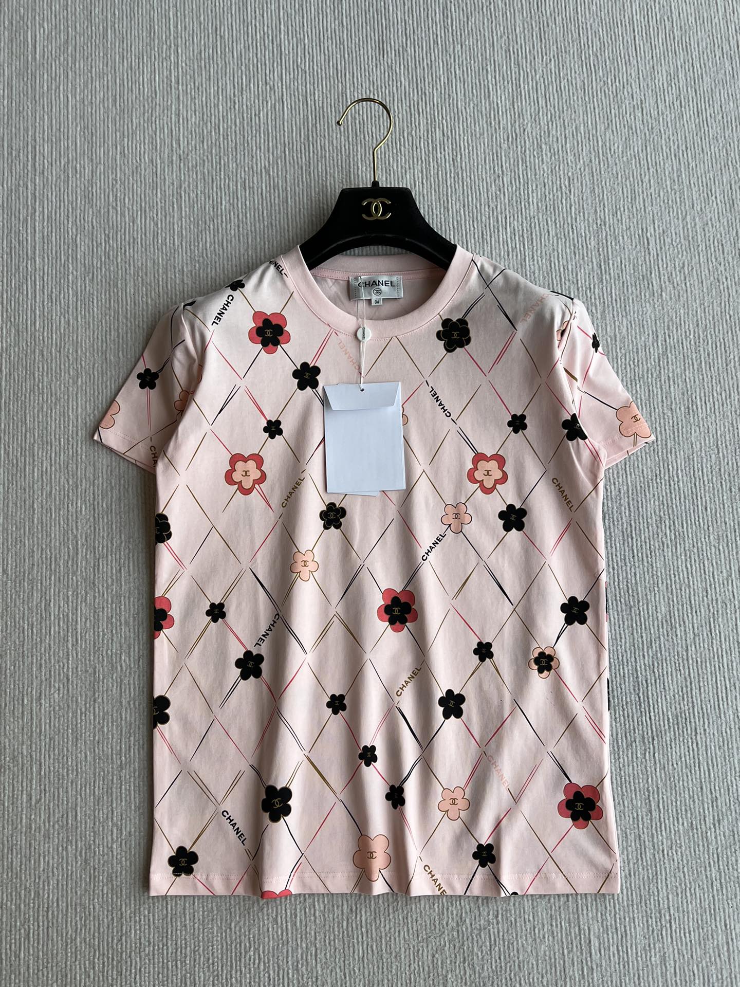 CC 25 Round- Neck T-shirt In Pink Cotton 277249