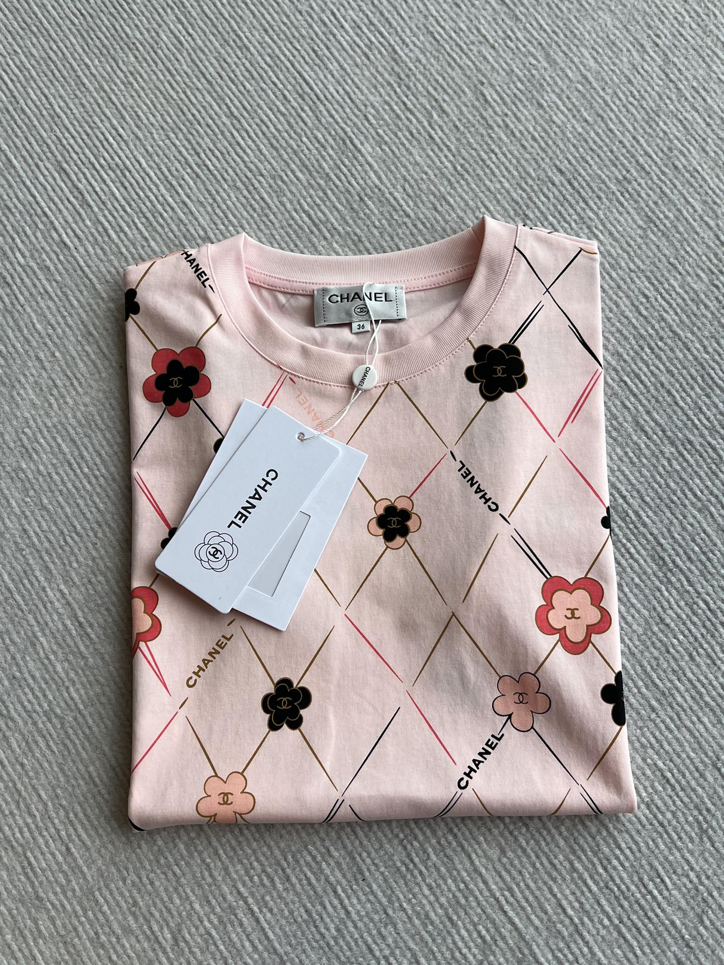 CC 25 Round- Neck T-shirt In Pink Cotton 277249