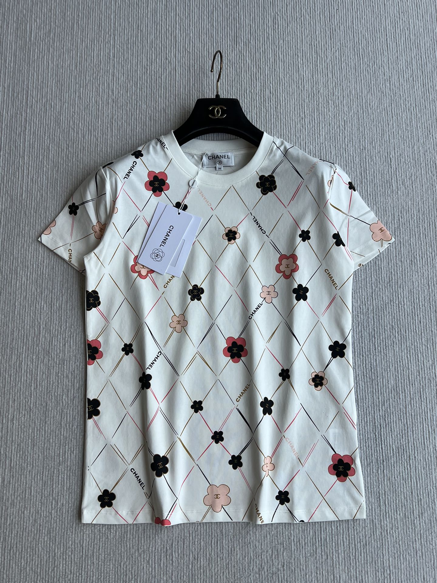 CC 25 Round- Neck T-shirt In White Cotton 277250