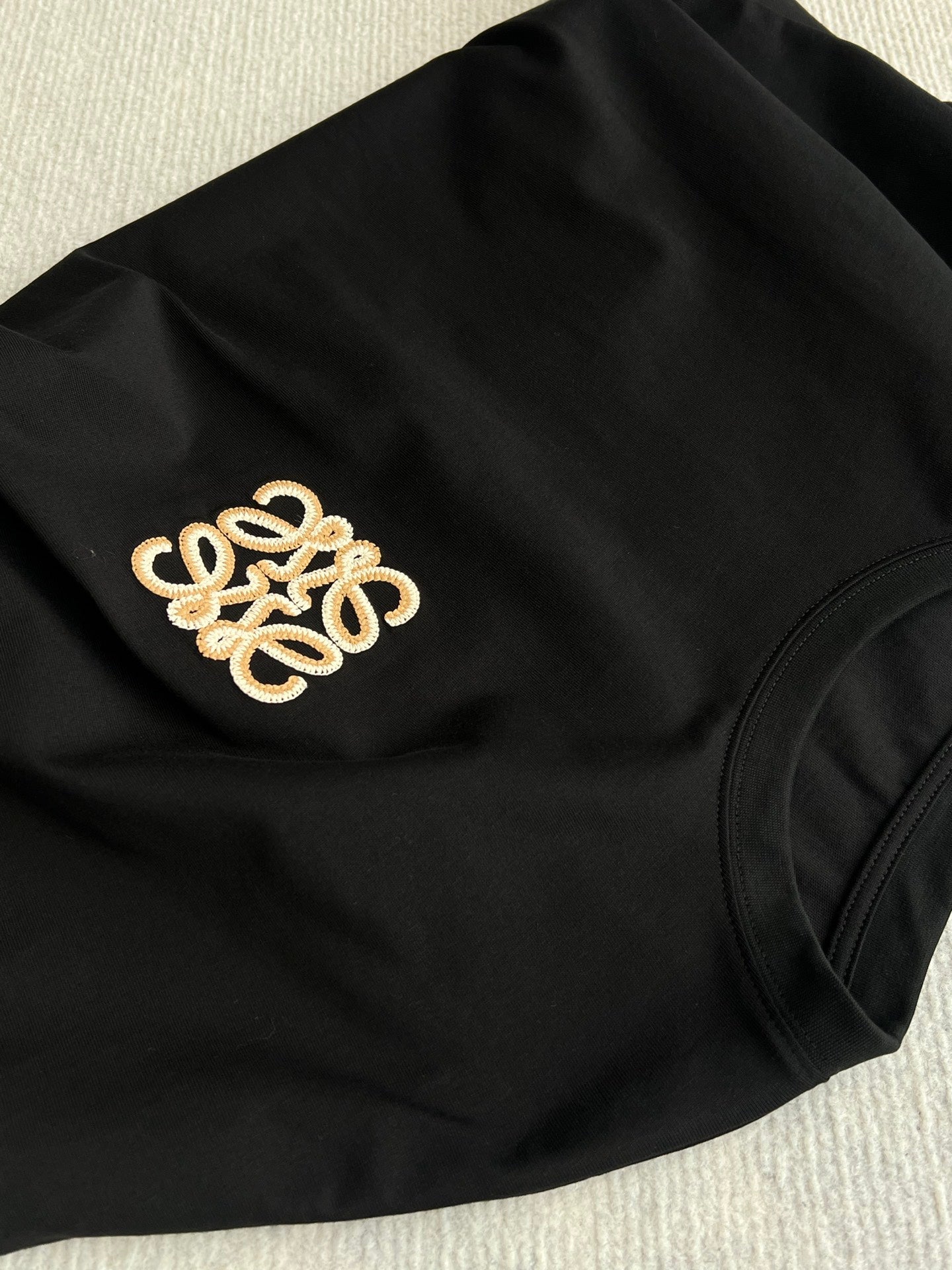 Loewe Boxy fit T-shirt Black Coton 372605