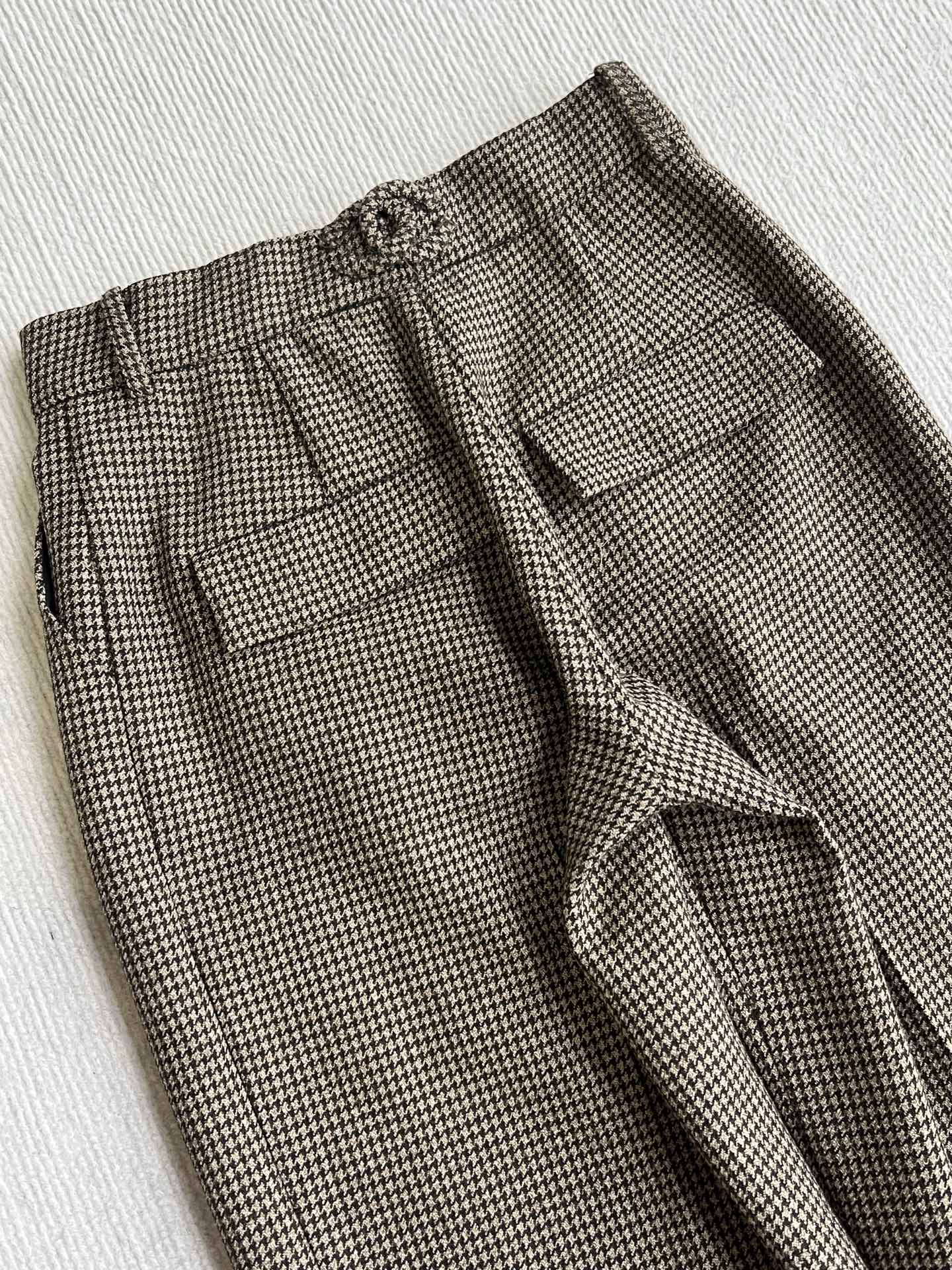 CC 26s Long Pant Deep Taupe Cream Tweed 412419