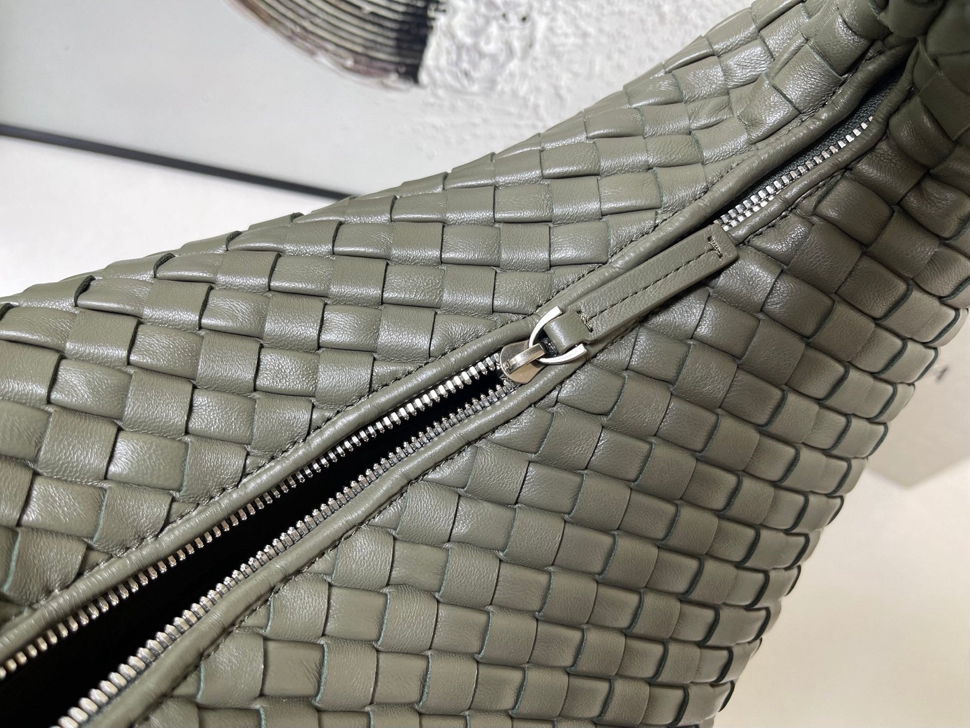 Bottega Veneta Maxi Veneta Bag 59cm Olive Intrecciato Leather