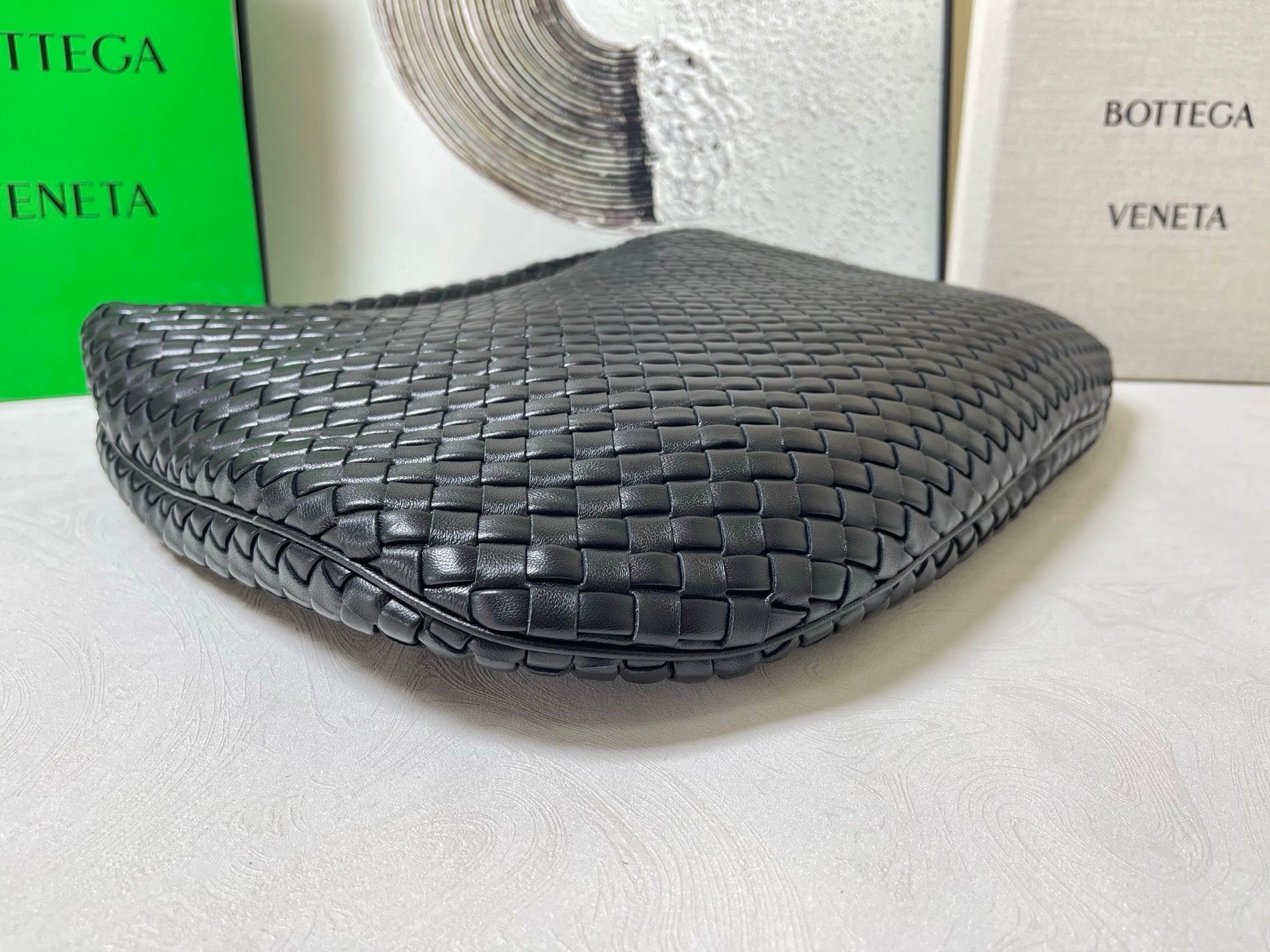 Bottega Veneta Maxi Veneta Bag 59cm Black Intrecciato Leather