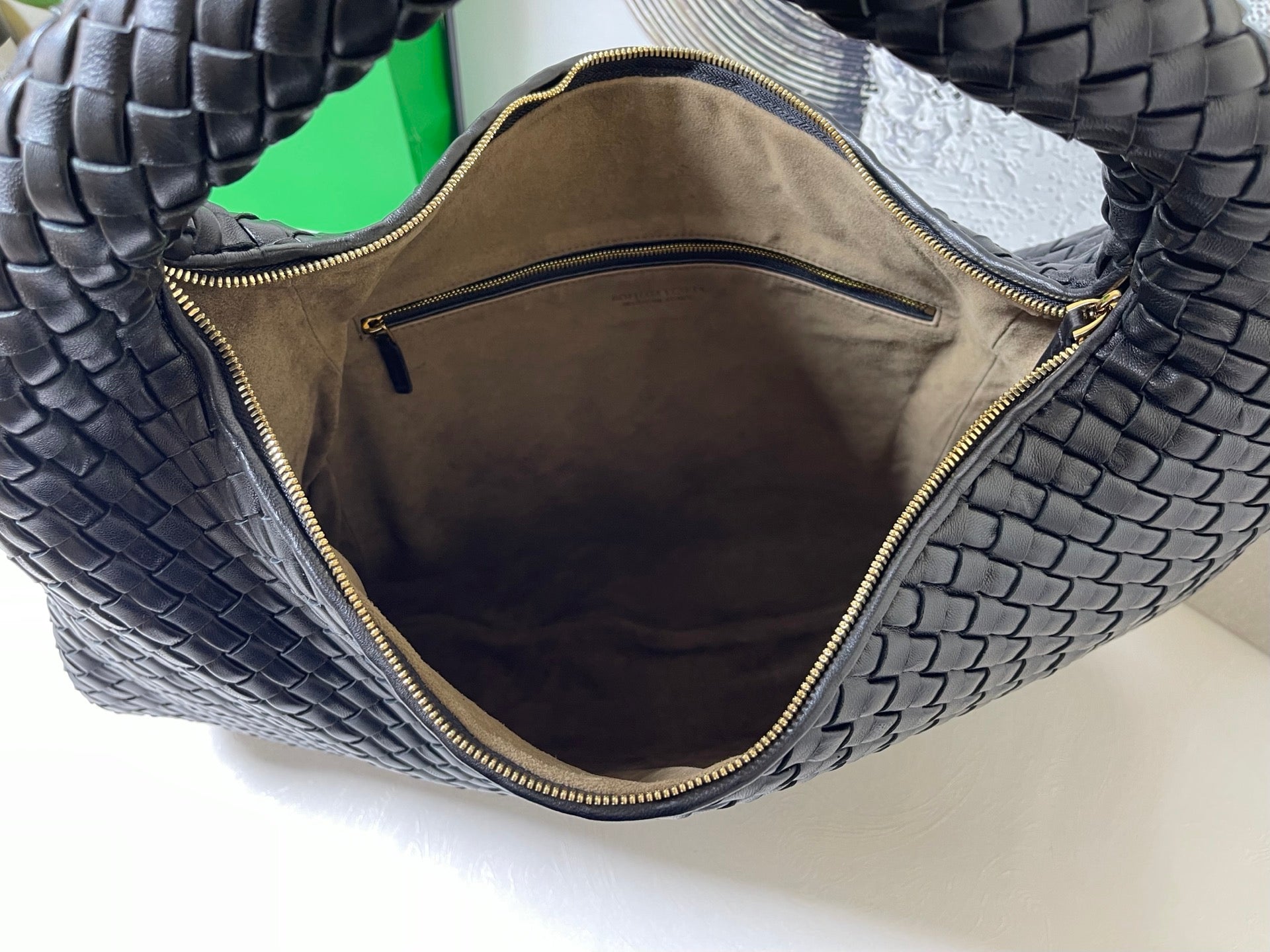 Bottega Veneta Maxi Veneta Bag 59cm Black Intrecciato Leather