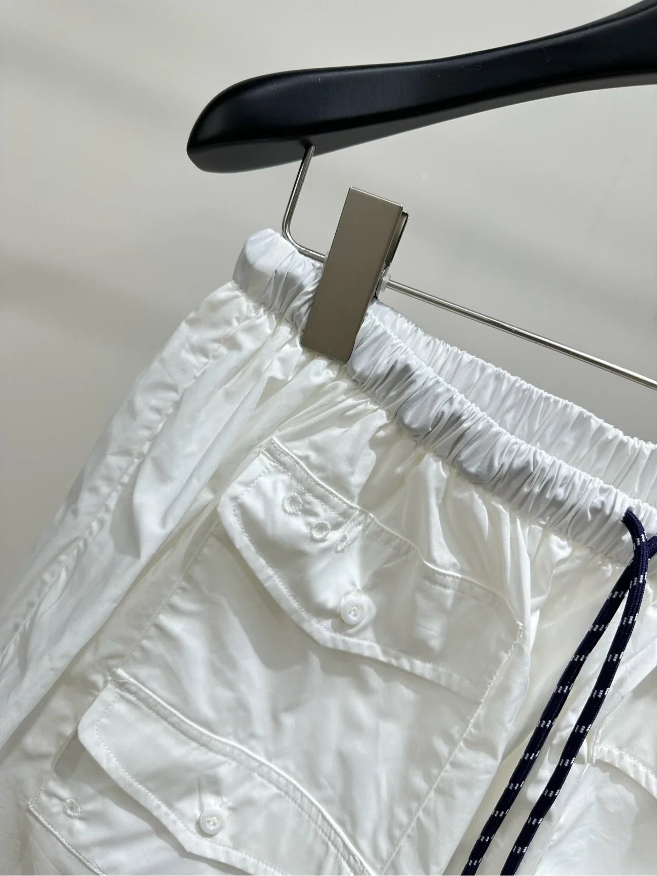 Miumiu 2026 Drawstring Casual Workwear Skirt White Cotton 359056