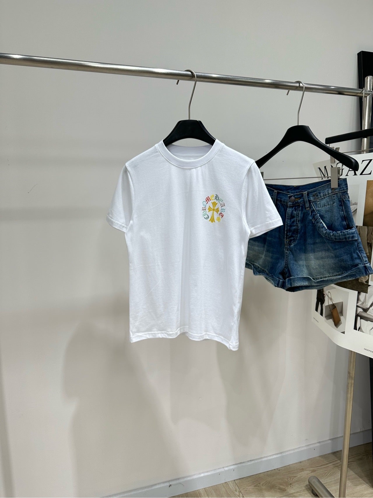Chrome Hearts Print Short-Sleeve T-Shirt White Cotton 410167