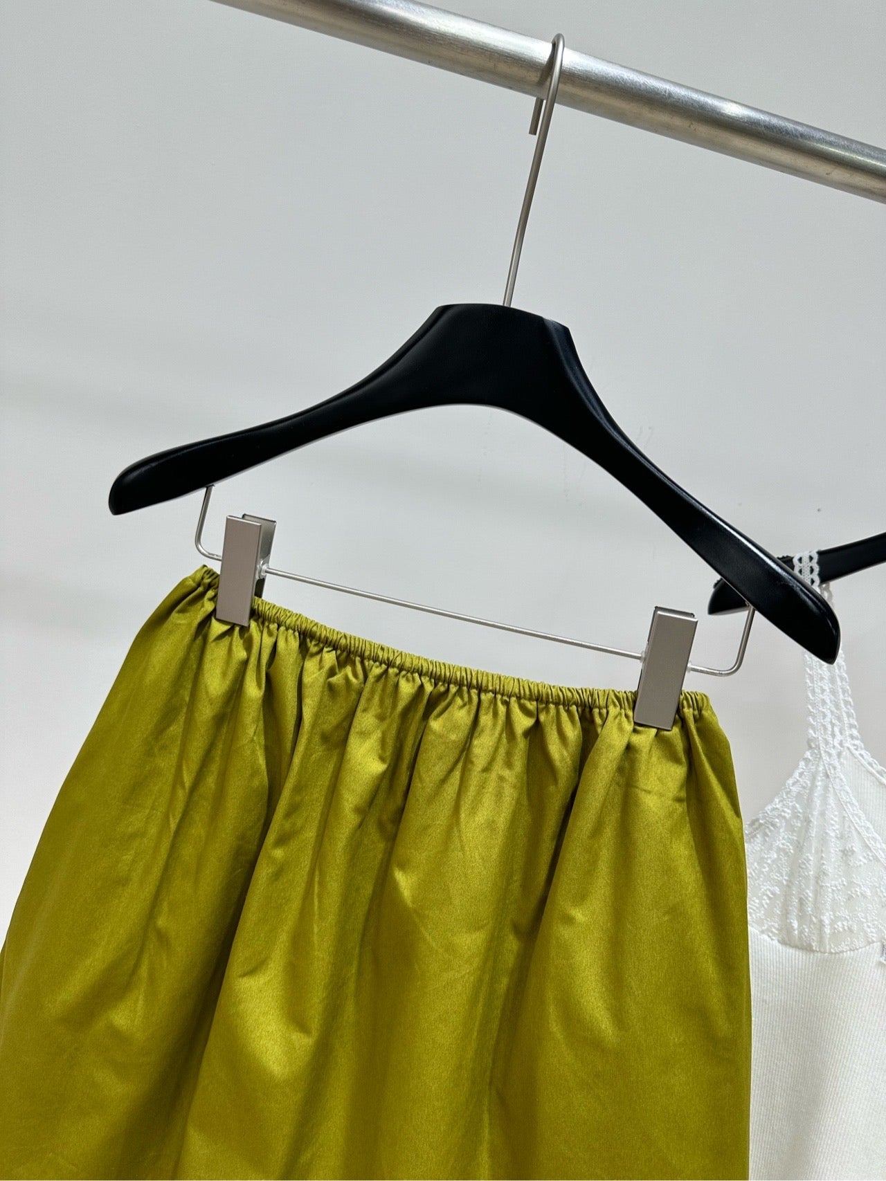 Miu 26s Olive Green Midi Skirt Cotton 409939