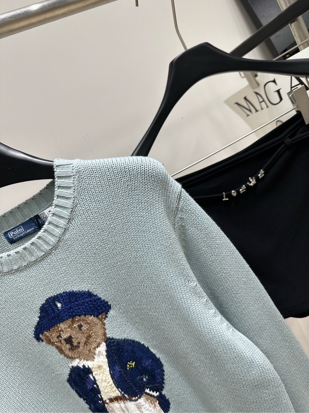 Ralph Lauren Polo Bear Jumper Misty Blue Cotton 417250