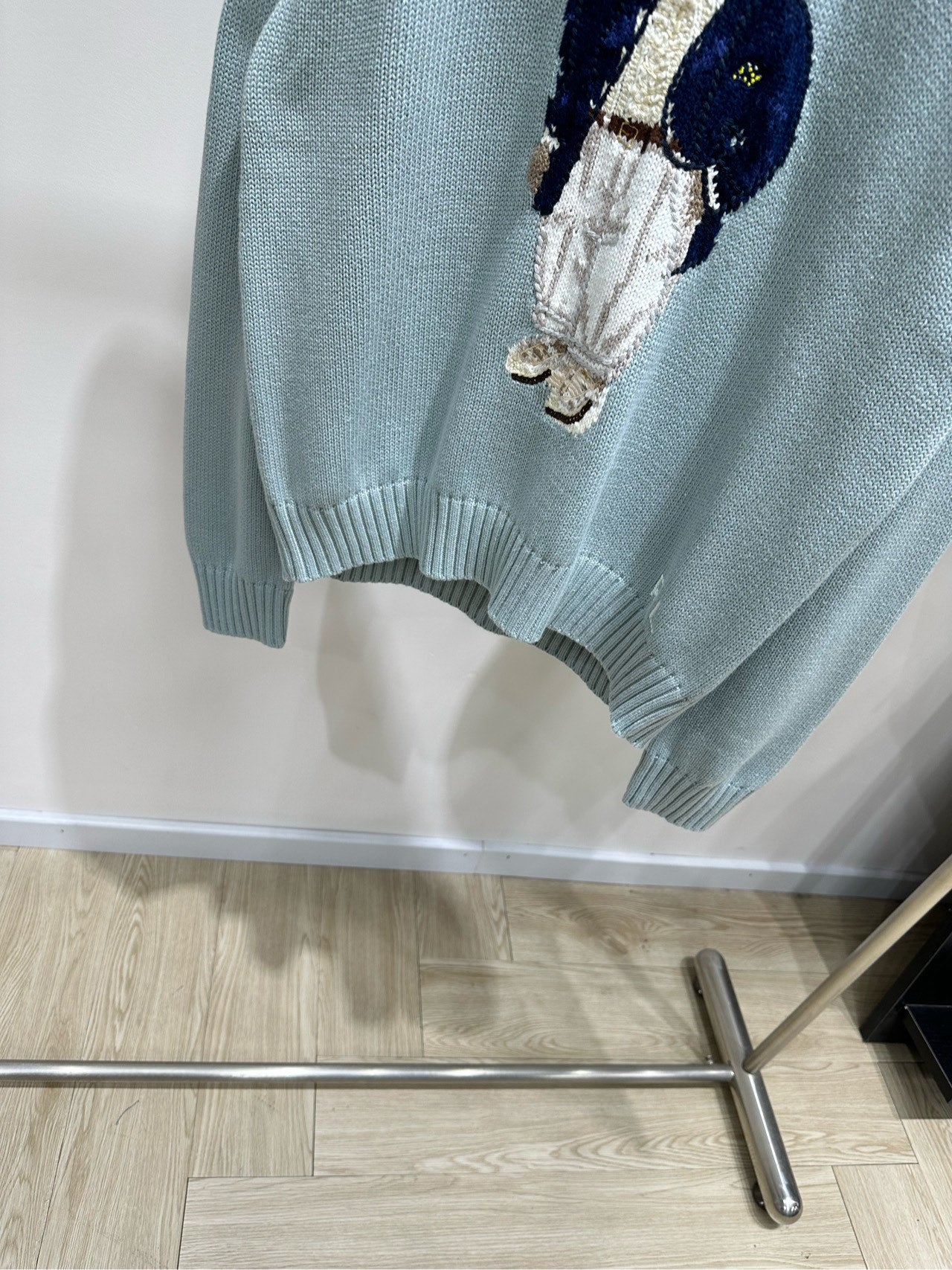 Ralph Lauren Polo Bear Jumper Misty Blue Cotton 417250