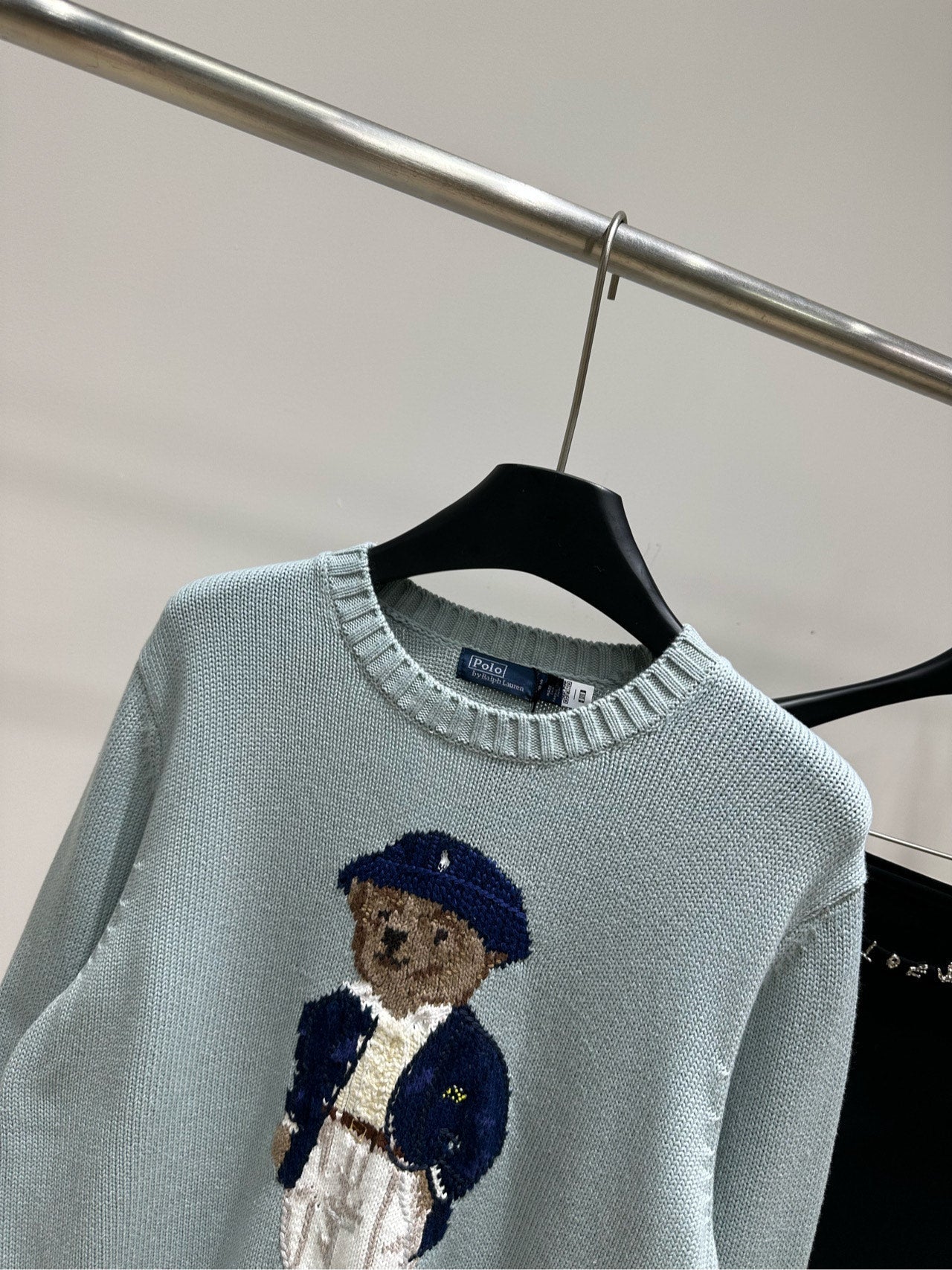 Ralph Lauren Polo Bear Jumper Misty Blue Cotton 417250