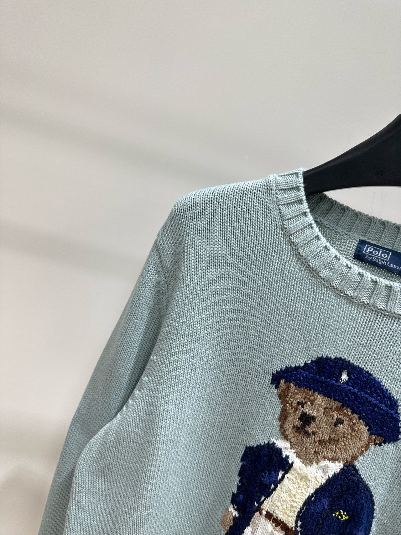 Ralph Lauren Polo Bear Jumper Misty Blue Cotton 417250