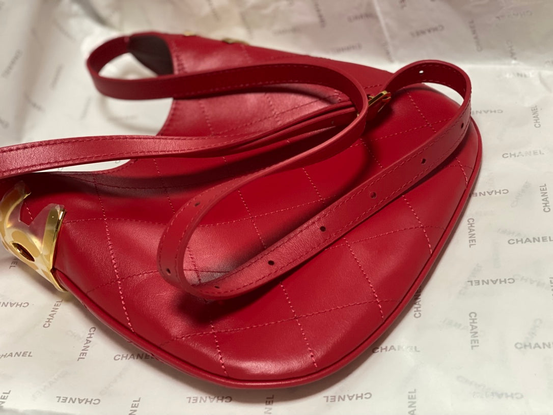 Chanel 2026 Hobo Bag AS6479 Red Lambskin Leather
