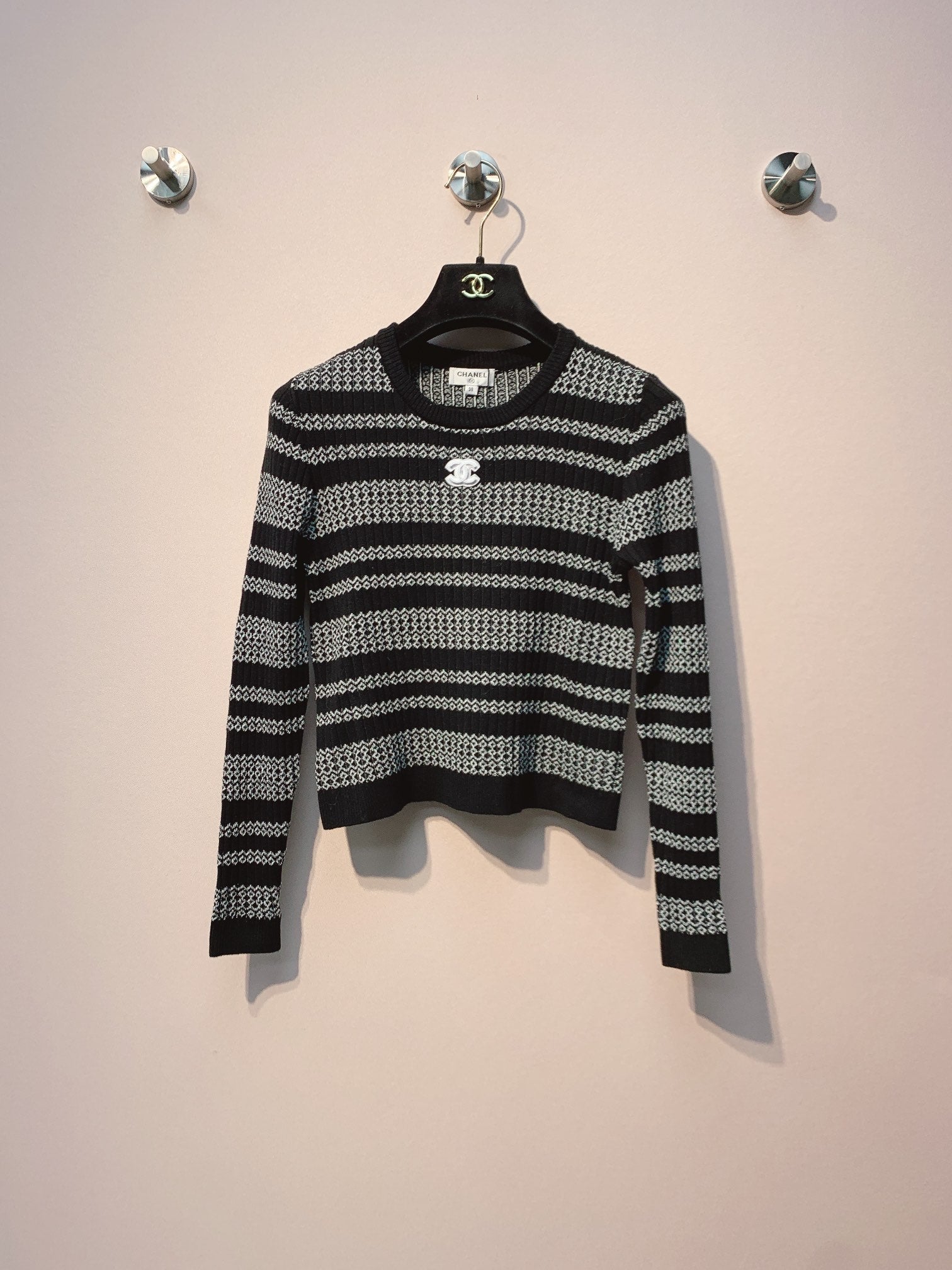 CC 25 Striped Sweater Polyester Fabric 296116