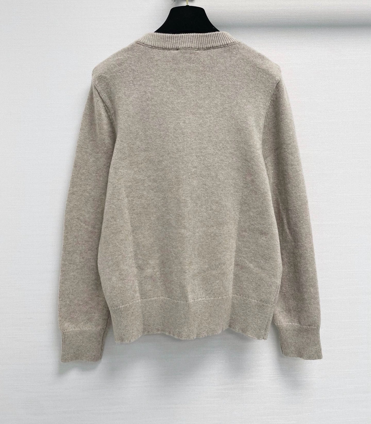 Chanel 26S Buttoned Round Neck Knit Sweater Cashmere