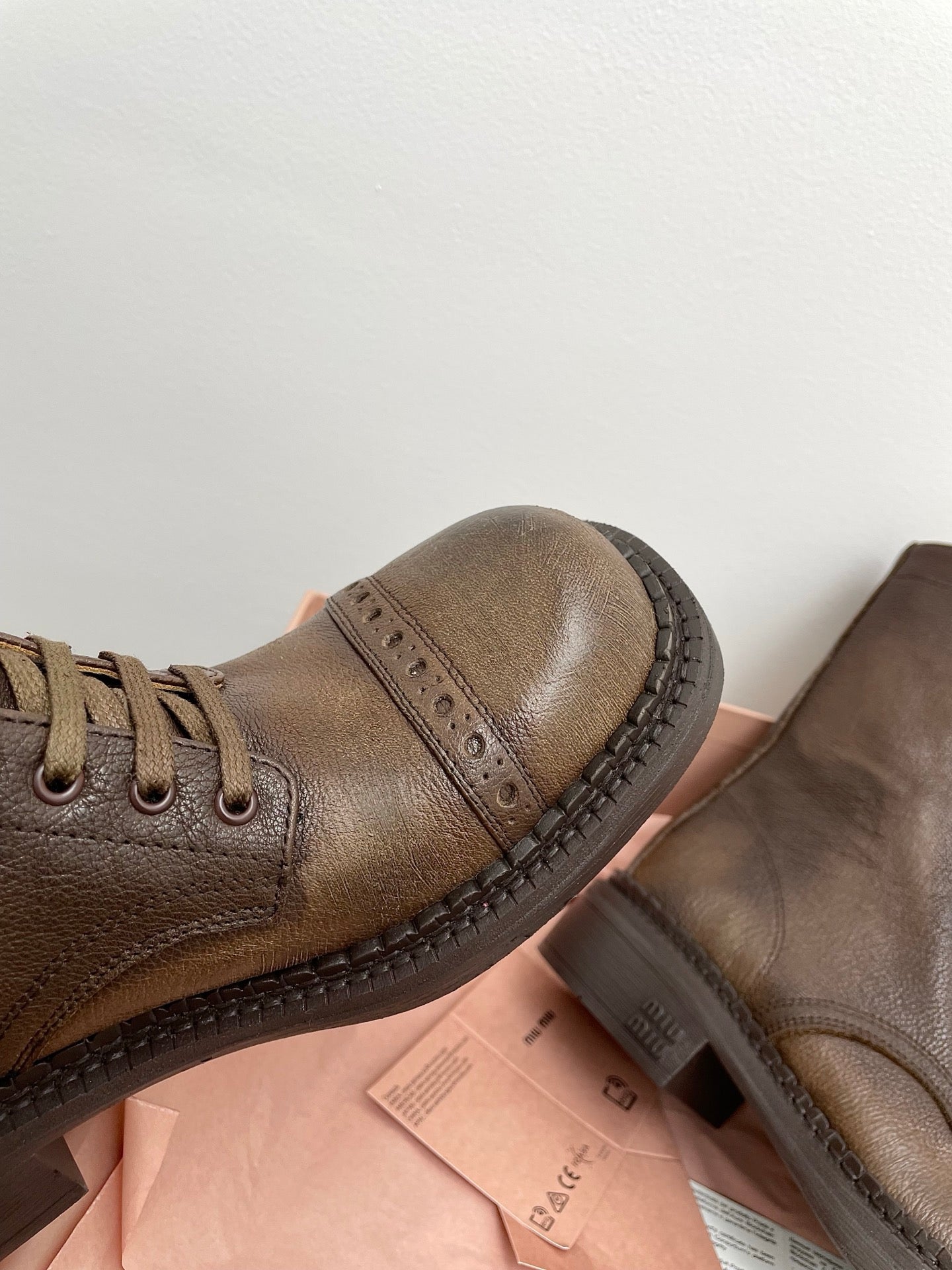 Miumiu 25 Boot Earthy Brown Calfskin 511528