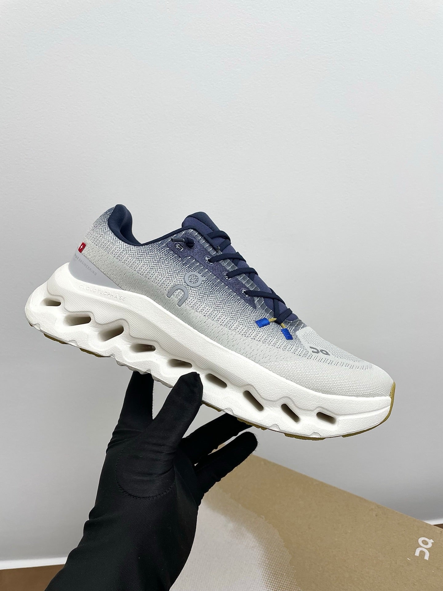 Loewe 26s Cloudtilt Sneaker In Dark Blue Ivory Recycled Polyester