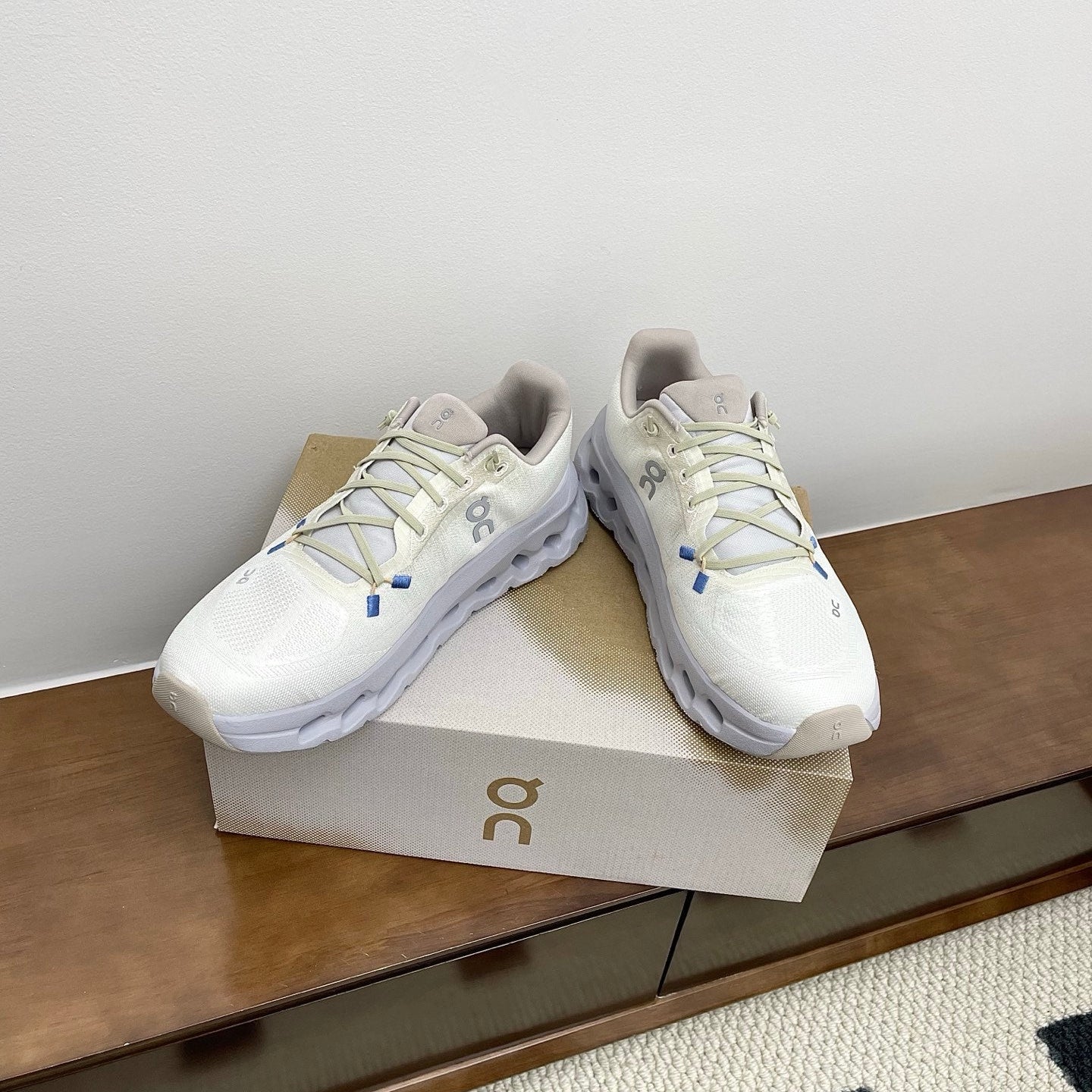 Loewe 26s Cloudtilt Sneaker In White And Light Gray Recycled Polyester
