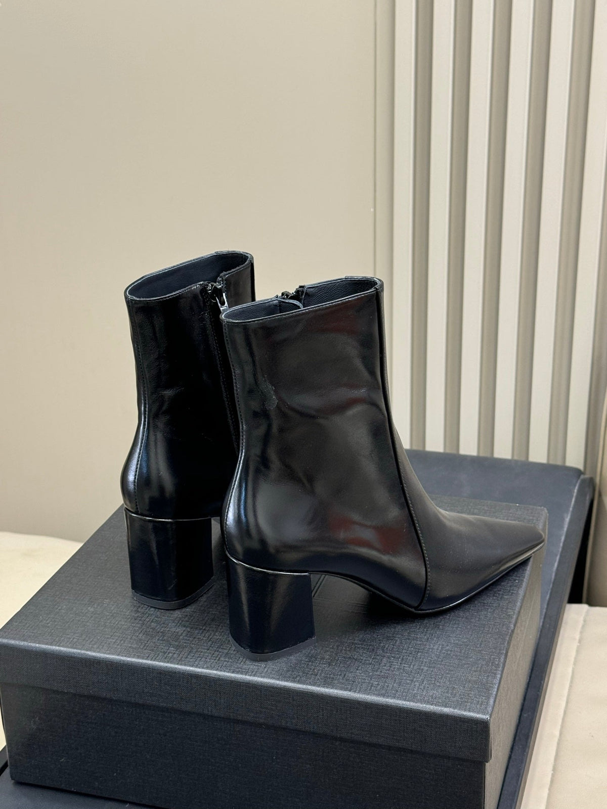 YSL 26s Le Cassandre Boots Black Smooth Leather 157725