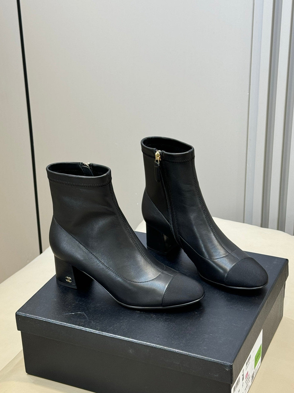 CC 26s Cap-Toe Ankle Boots 5.5cm Black Leather 150310