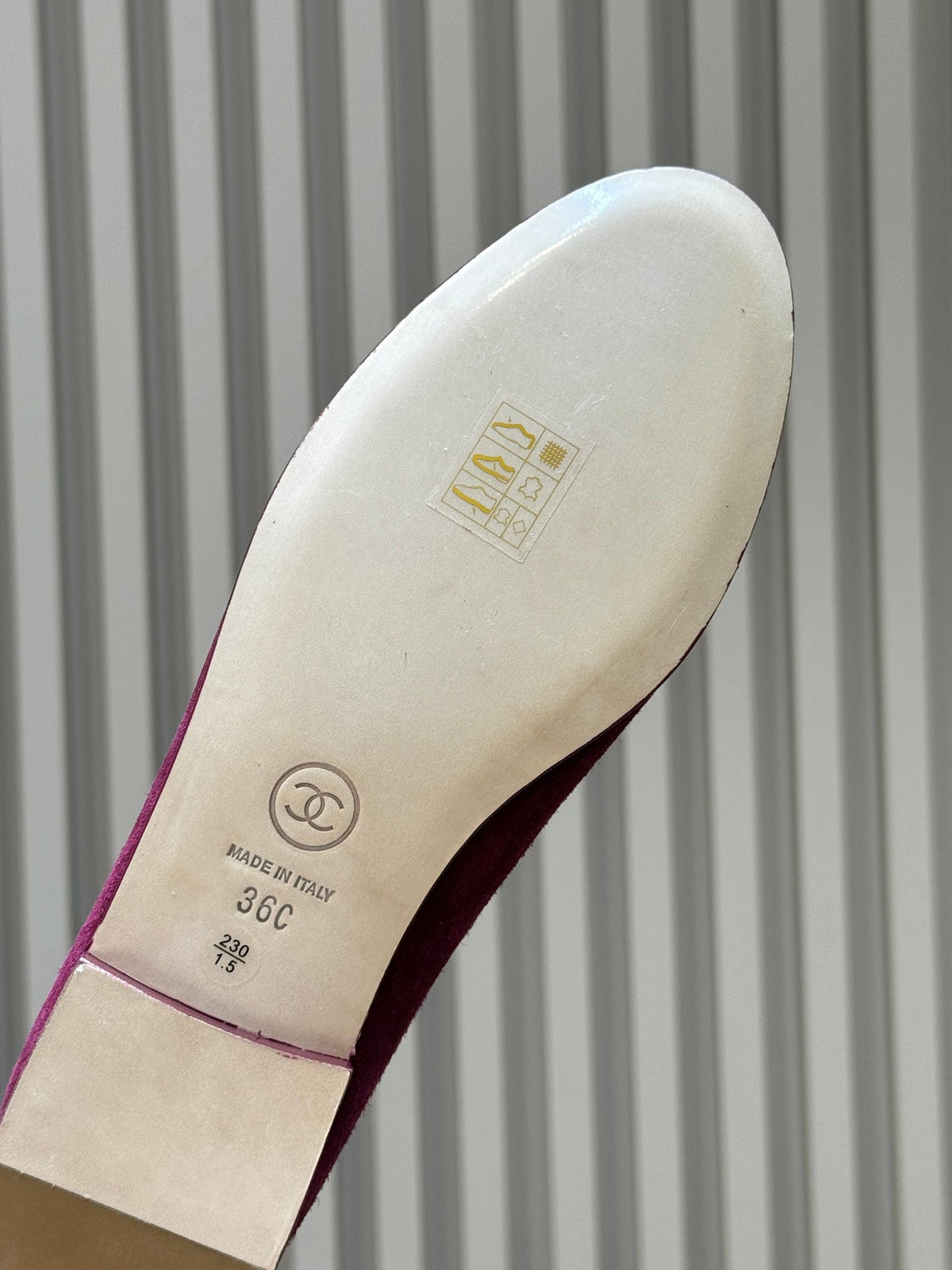 CC 26s Bow Ballet Flats 1cm Fuchsia Velvet Patent 150306